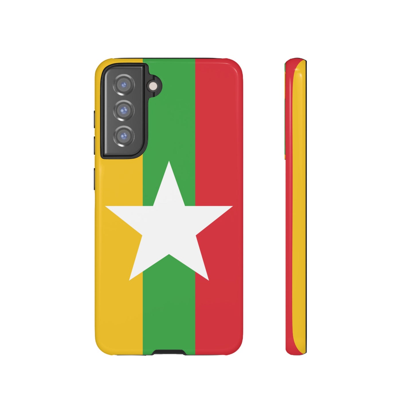 Myanmar Flag Phone Case | iPhone 15 Plus/ Pro, 14, 13, 12| Google Pixel 7, Pro, 5| Samsung Galaxy S23 All Major Phone Models