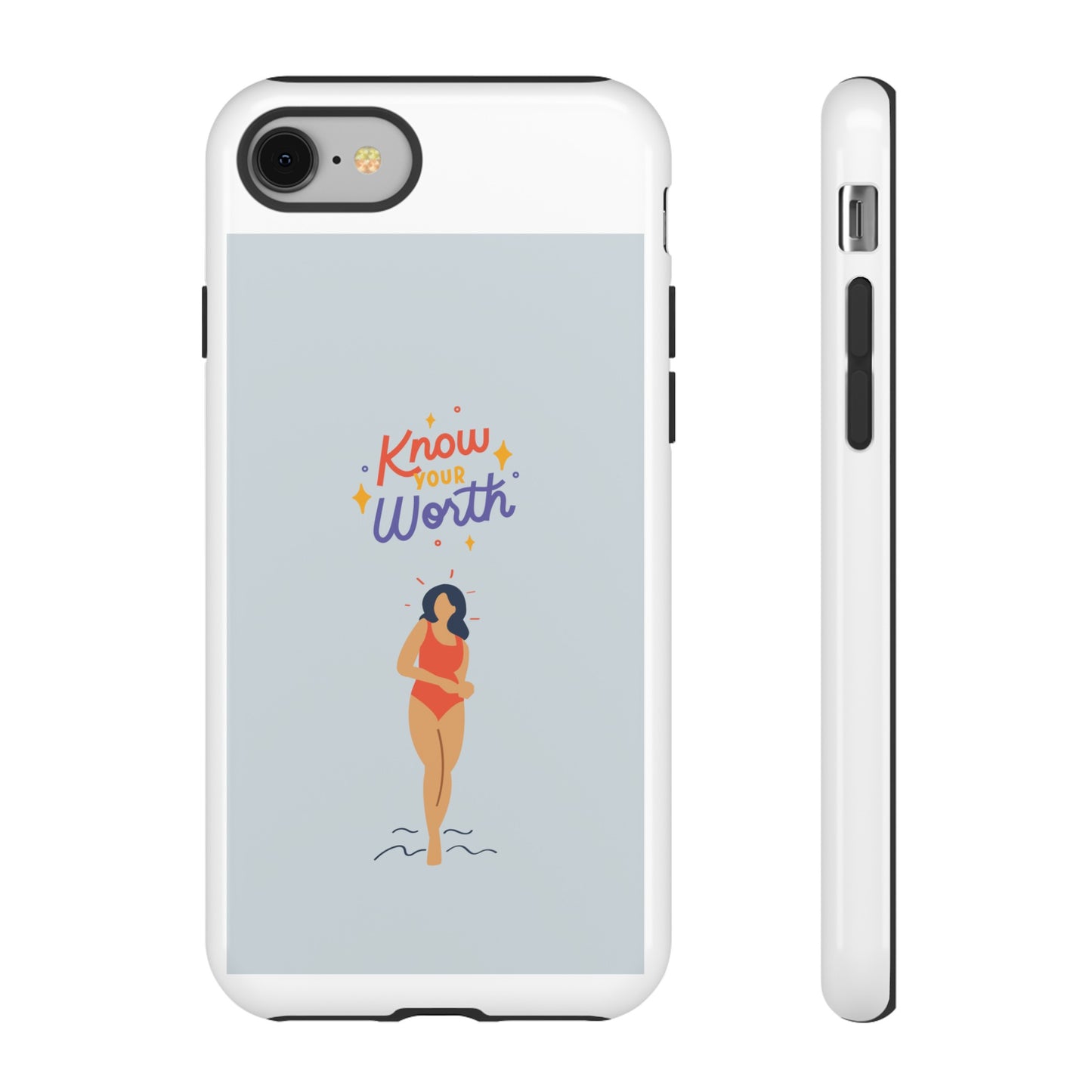 Know Your Worth Phone Case | iPhone 15 Plus/ Pro, 14, 13, 12| Google Pixel 7, Pro, 5| Samsung Galaxy S23 All Major Phone Models