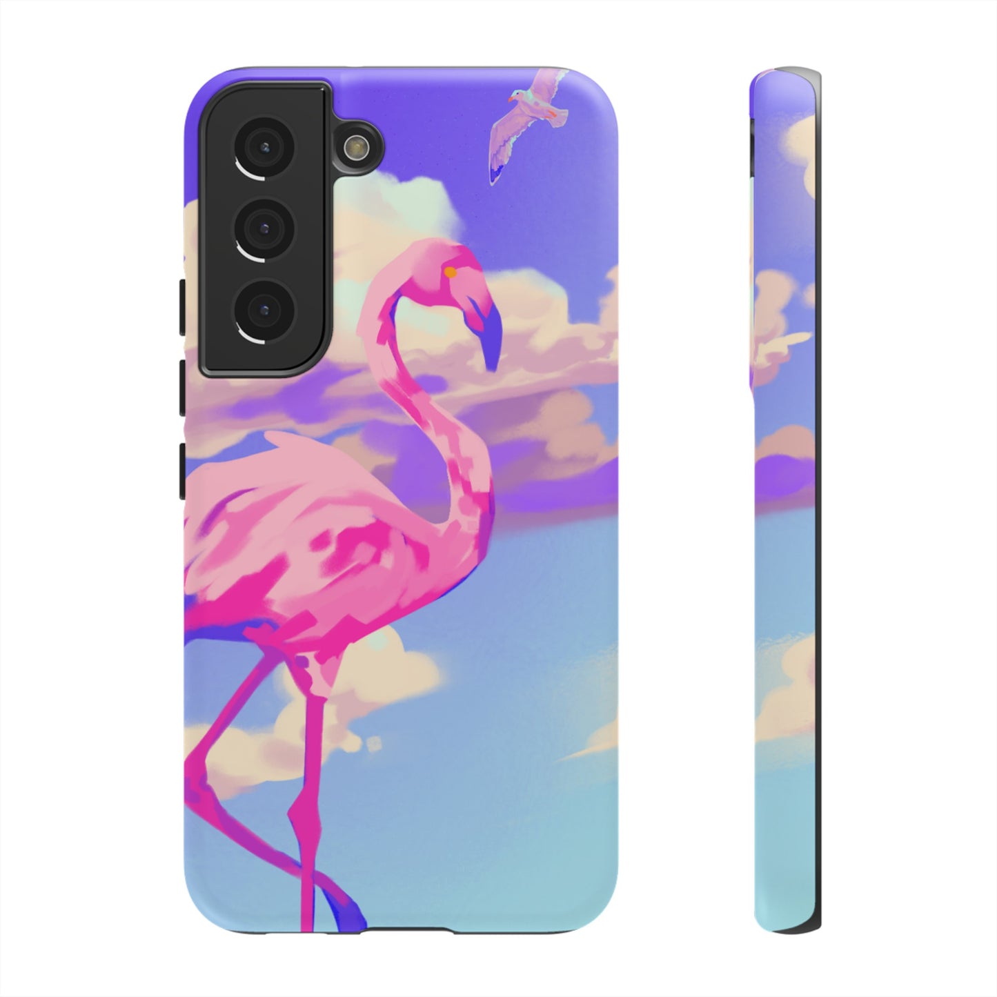 Flamingo In The Clouds Phone Case | iPhone 15 Plus/ Pro, 14, 13, 12| Google Pixel 7, Pro, 5| Samsung Galaxy S23 All Major Phone Models