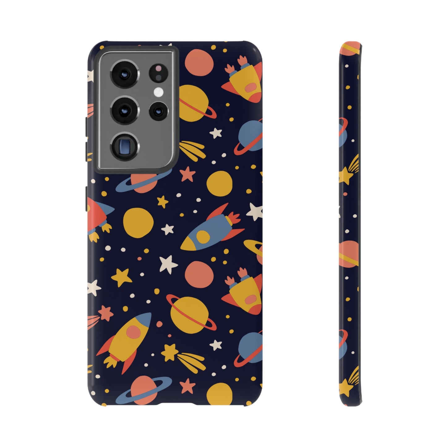 Cartoon Space Wallpaper Phone Case | iPhone 15 Plus/ Pro, 14, 13, 12| Google Pixel 7, Pro, 5| Samsung Galaxy S23 All Major Phone Models