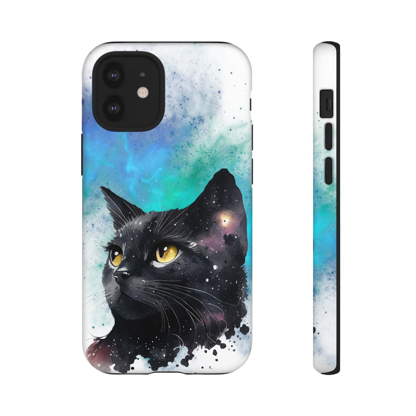 Cosmic Black Cat Phone Case | iPhone 15 Plus/ Pro, 14, 13, 12| Google Pixel 7, Pro, 5| Samsung Galaxy S23 All Major Phone Models