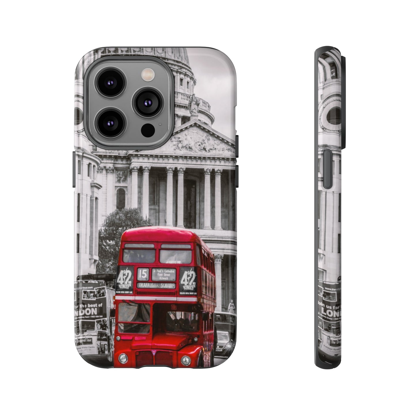 London Bus Wallpaper Phone Case | iPhone 15 Plus/ Pro, 14, 13, 12| Google Pixel 7, Pro, 5| Samsung Galaxy S23 All Major Phone Models