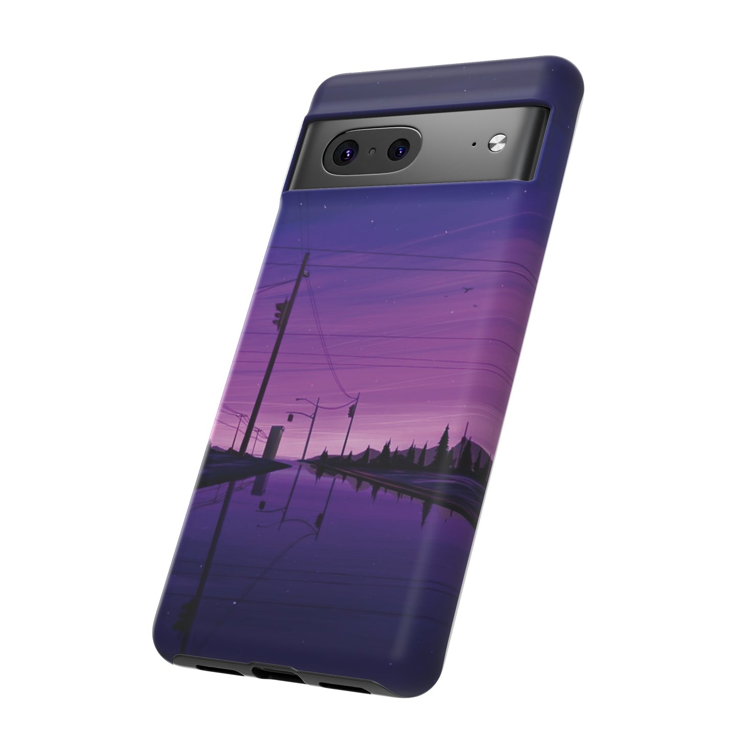 Purple Night Sky Wallpaper Phone Case | iPhone 15 Plus/ Pro, 14, 13, 12| Google Pixel 7, Pro, 5| Samsung Galaxy S23 All Major Phone Models