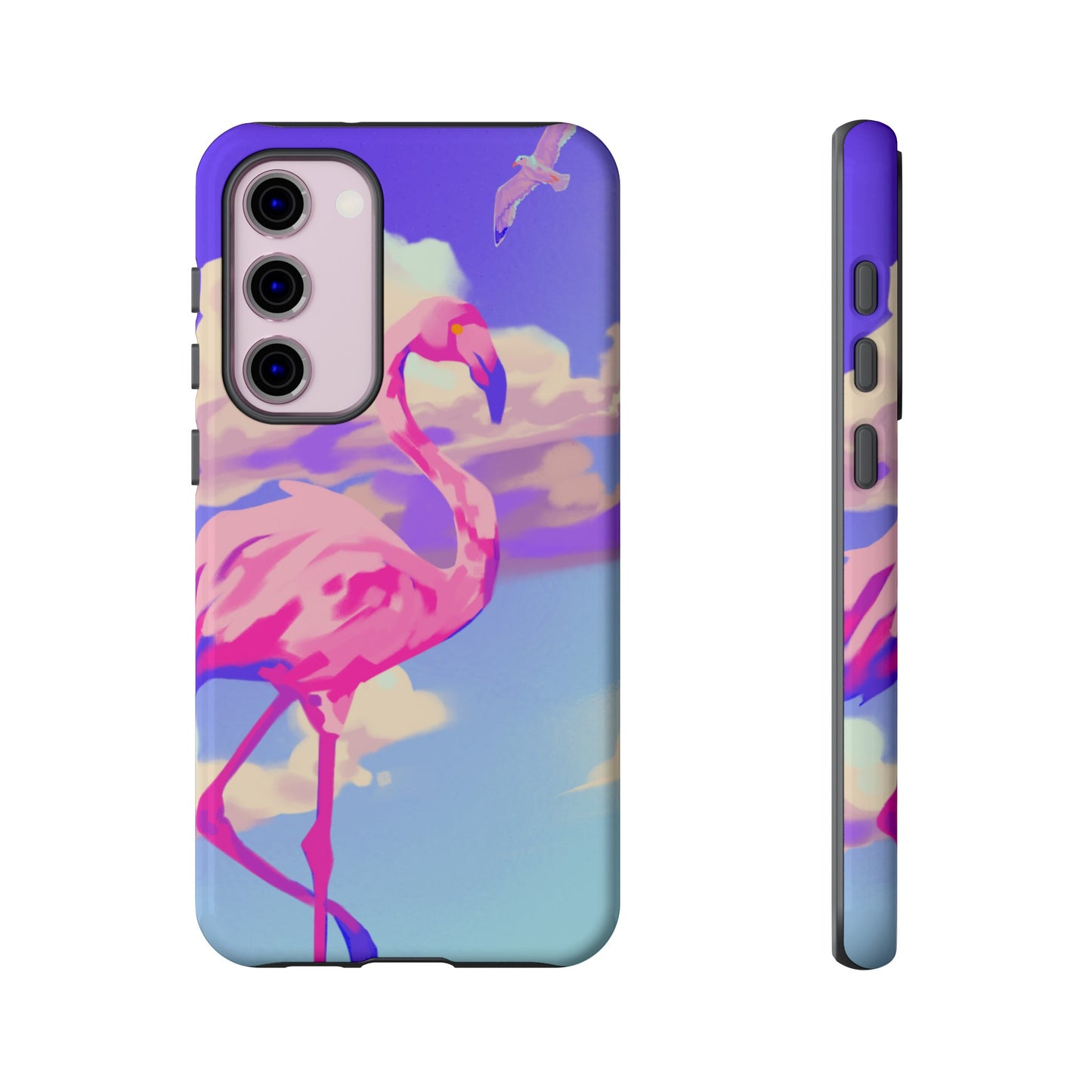 Flamingo In The Clouds Phone Case | iPhone 15 Plus/ Pro, 14, 13, 12| Google Pixel 7, Pro, 5| Samsung Galaxy S23 All Major Phone Models