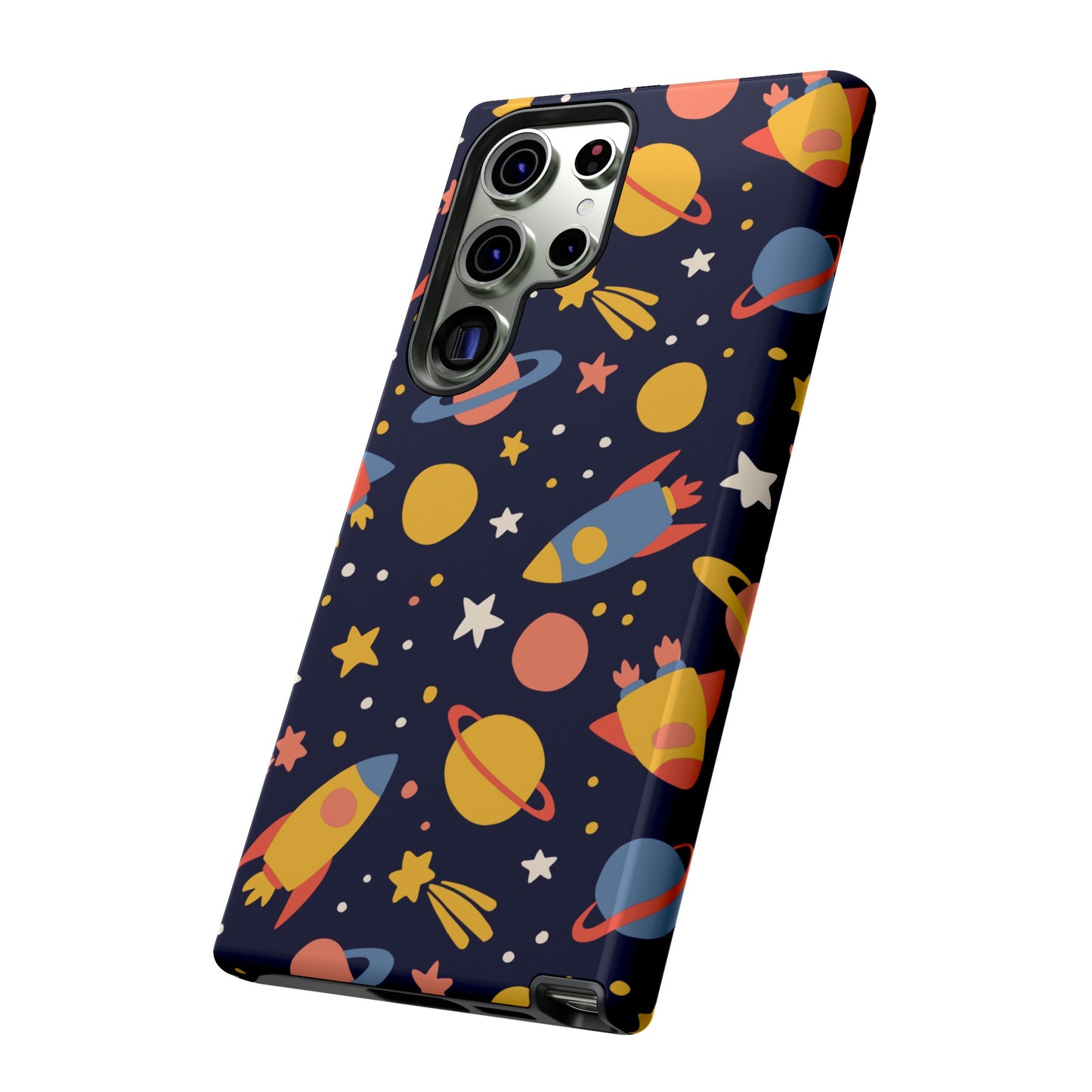 Cartoon Space Wallpaper Phone Case | iPhone 15 Plus/ Pro, 14, 13, 12| Google Pixel 7, Pro, 5| Samsung Galaxy S23 All Major Phone Models