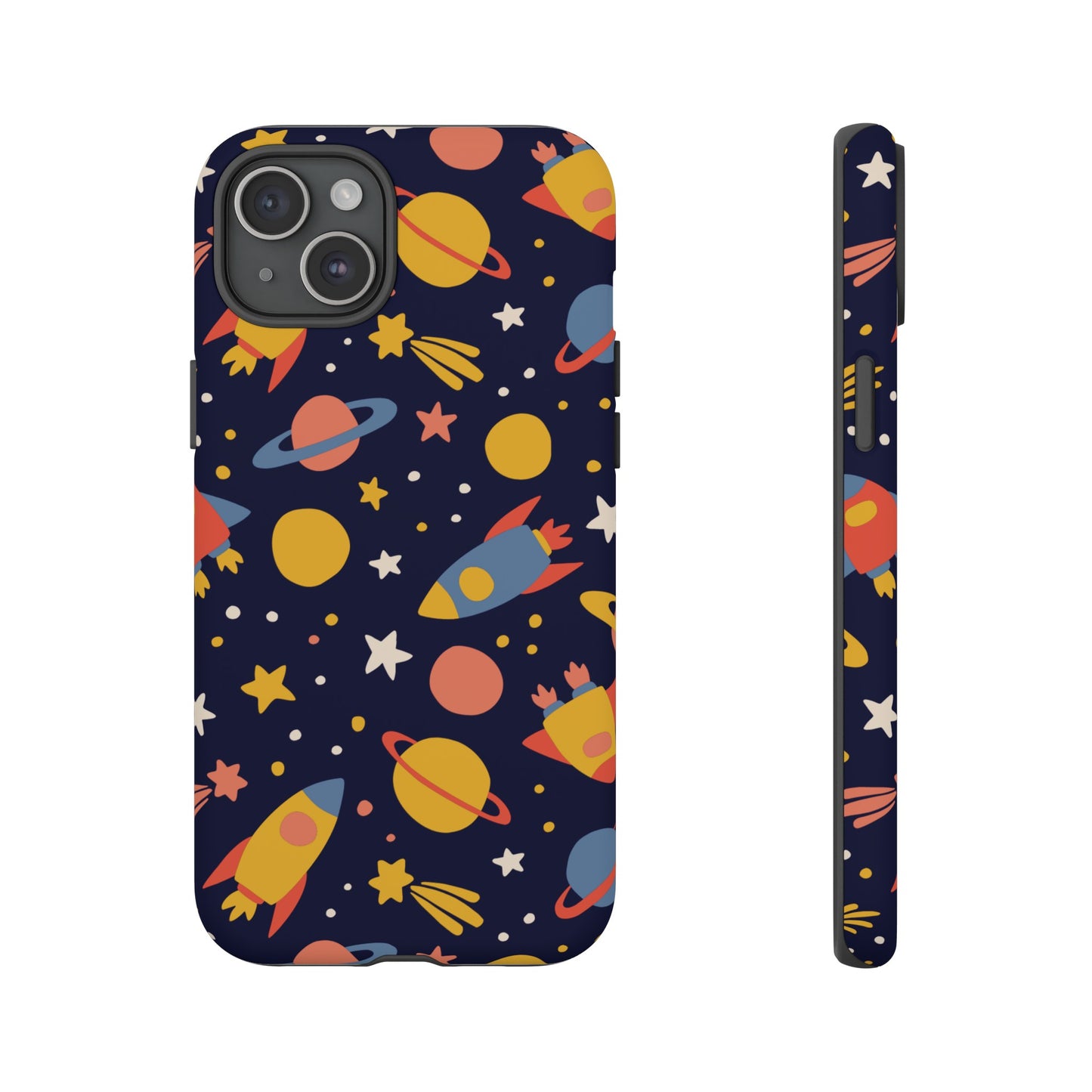 Cartoon Space Wallpaper Phone Case | iPhone 15 Plus/ Pro, 14, 13, 12| Google Pixel 7, Pro, 5| Samsung Galaxy S23 All Major Phone Models