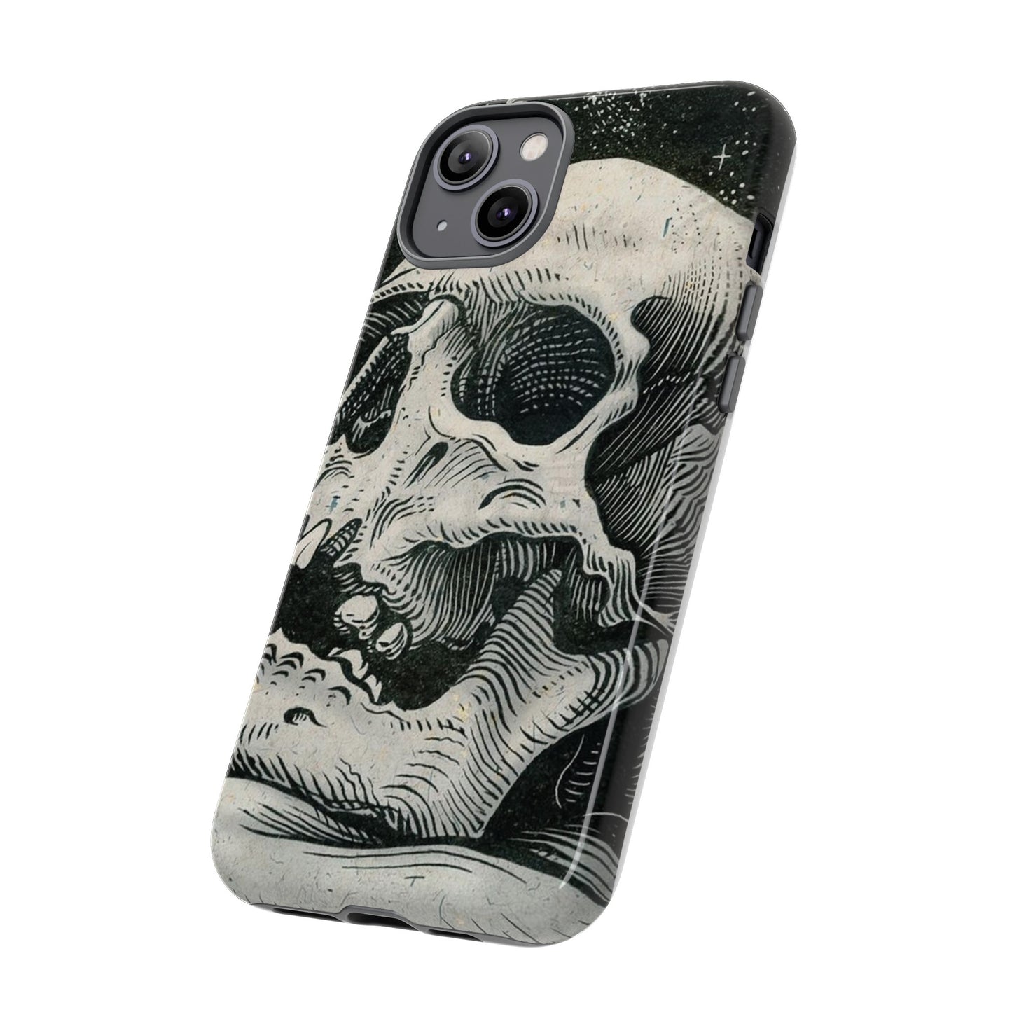 Skull Wallpaper Phone Case | iPhone 15 Plus/ Pro, 14, 13, 12| Google Pixel 7, Pro, 5| Samsung Galaxy S23 All Major Phone Models