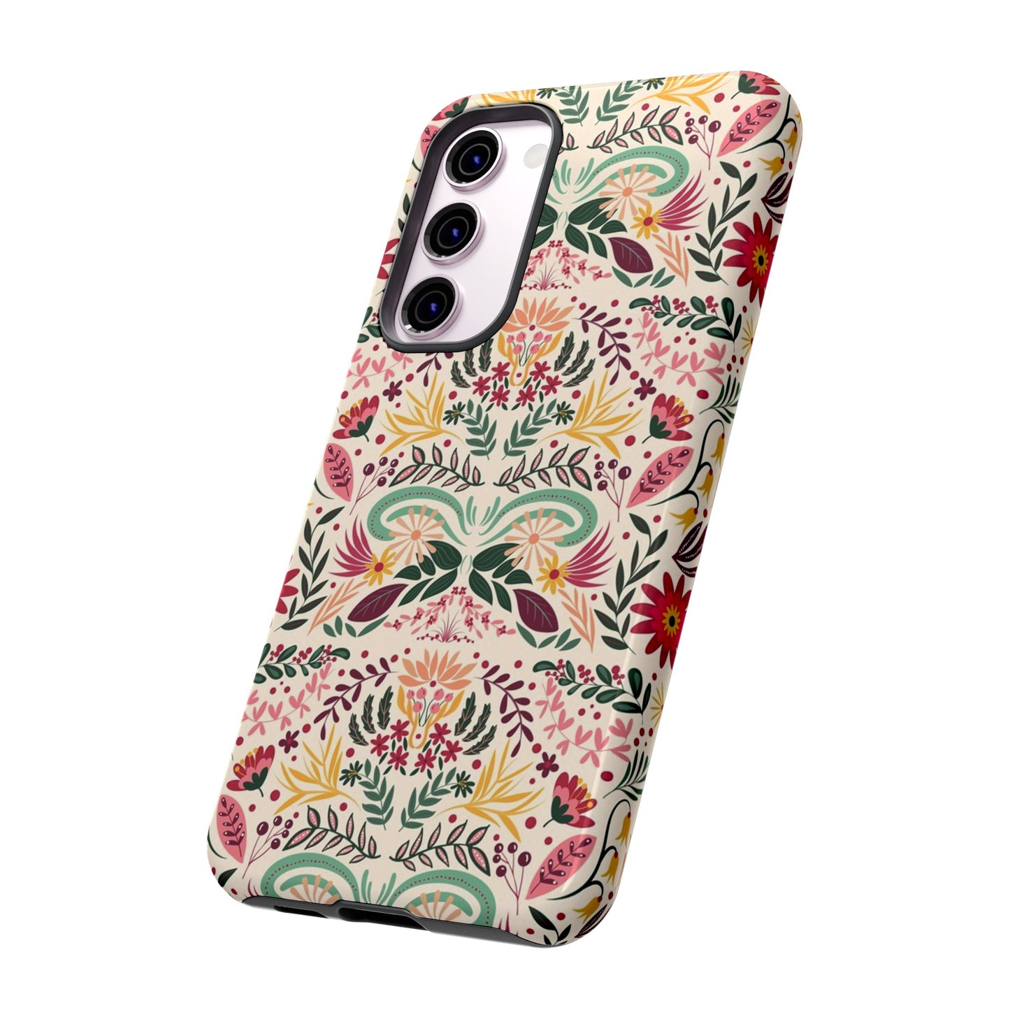 Bright Floral Wallpaper Phone Case | iPhone 15 Plus/ Pro, 14, 13, 12| Google Pixel 7, Pro, 5| Samsung Galaxy S23 All Major Phone Models