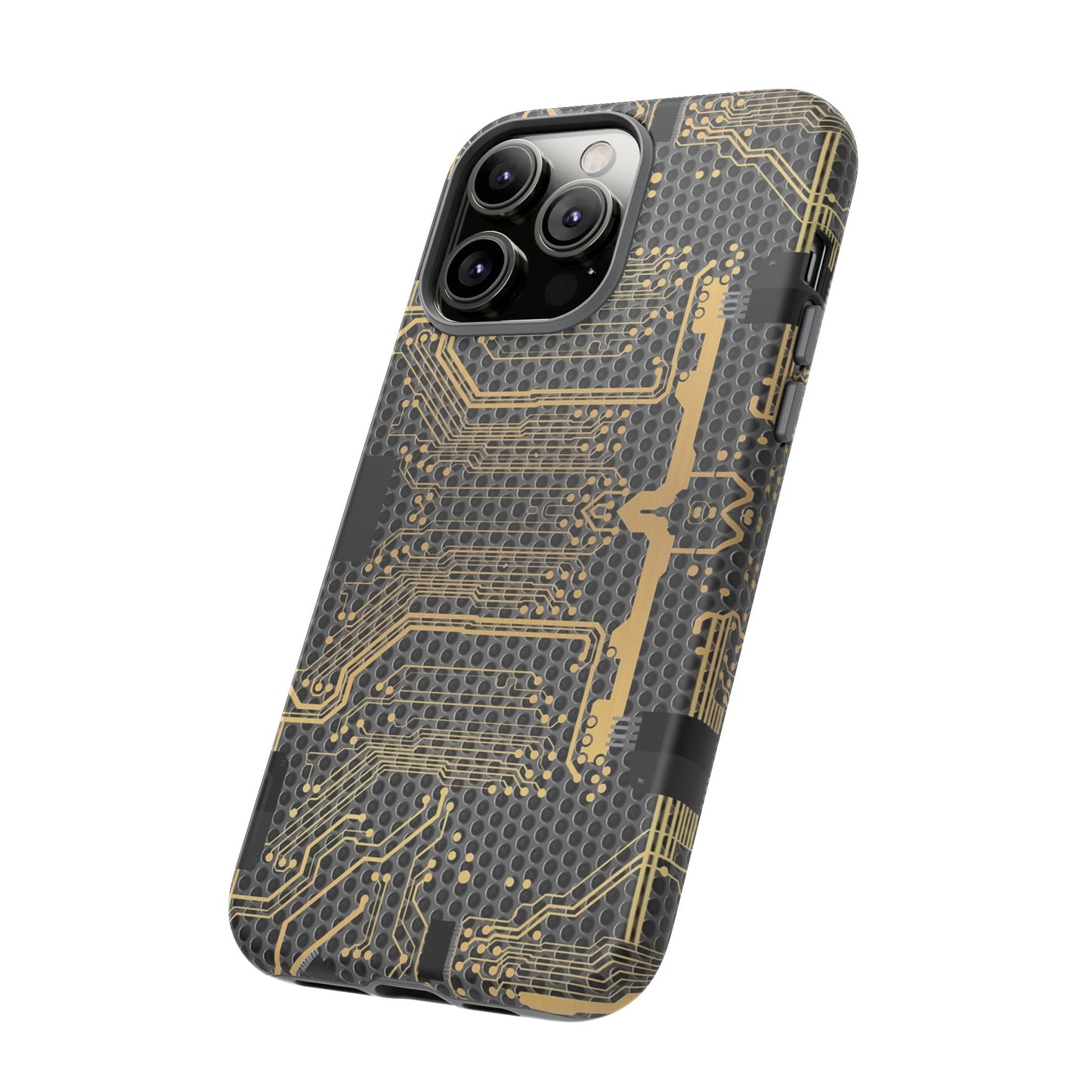 Golden Circuit Board Wallpaper Phone Case | iPhone 15 Plus/ Pro, 14, 13, 12| Google Pixel 7, Pro, 5| Samsung Galaxy S23 All Major Phone Models