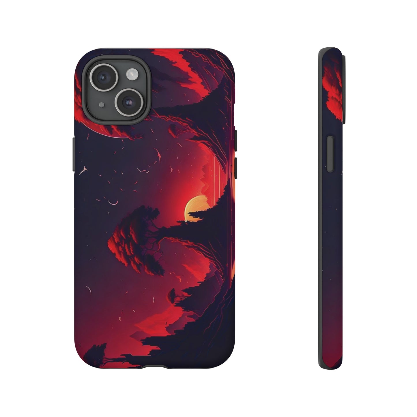 Red Sunset Wallpaper Phone Case | iPhone 15 Plus/ Pro, 14, 13, 12| Google Pixel 7, Pro, 5| Samsung Galaxy S23 All Major Phone Models