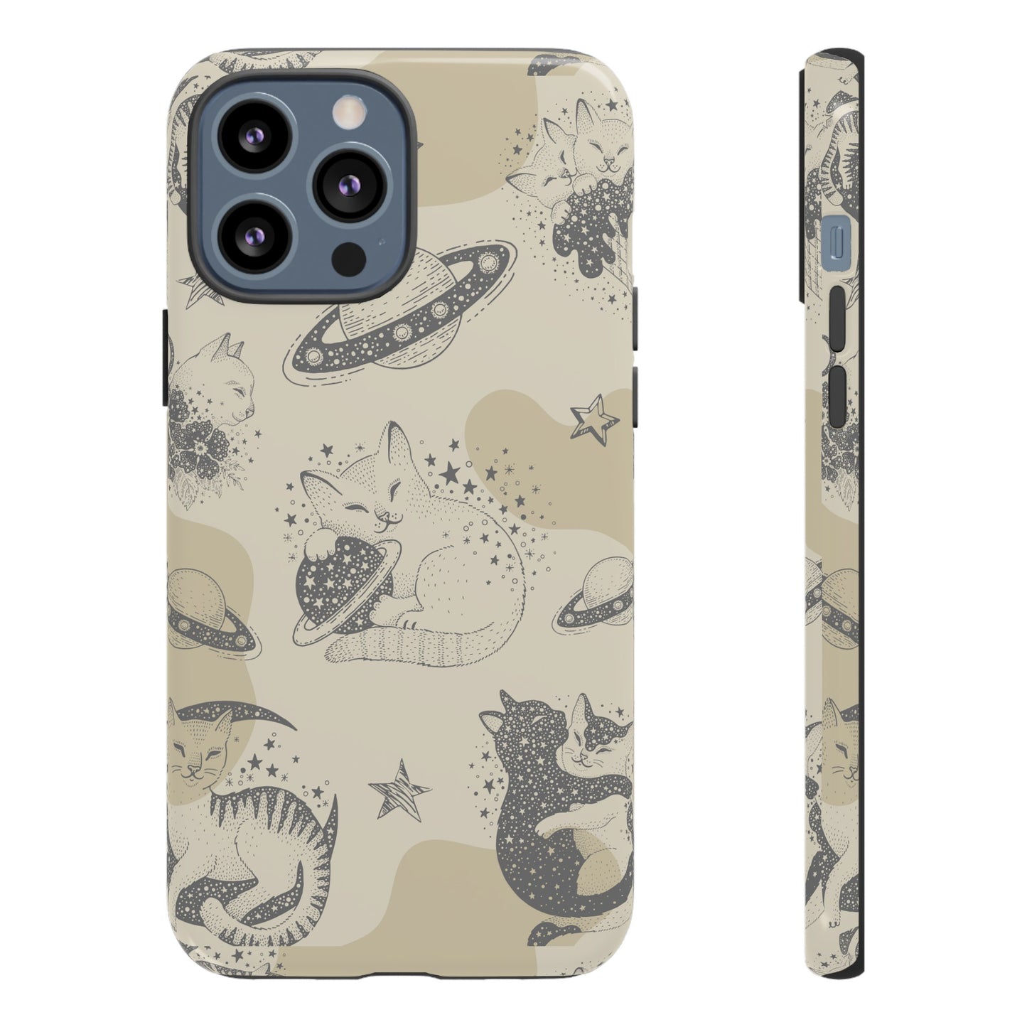 Floating Cosmic Cat Comfort Phone Case | iPhone 15 Plus/ Pro, 14, 13, 12| Google Pixel 7, Pro, 5| Samsung Galaxy S23 All Major Phone Models