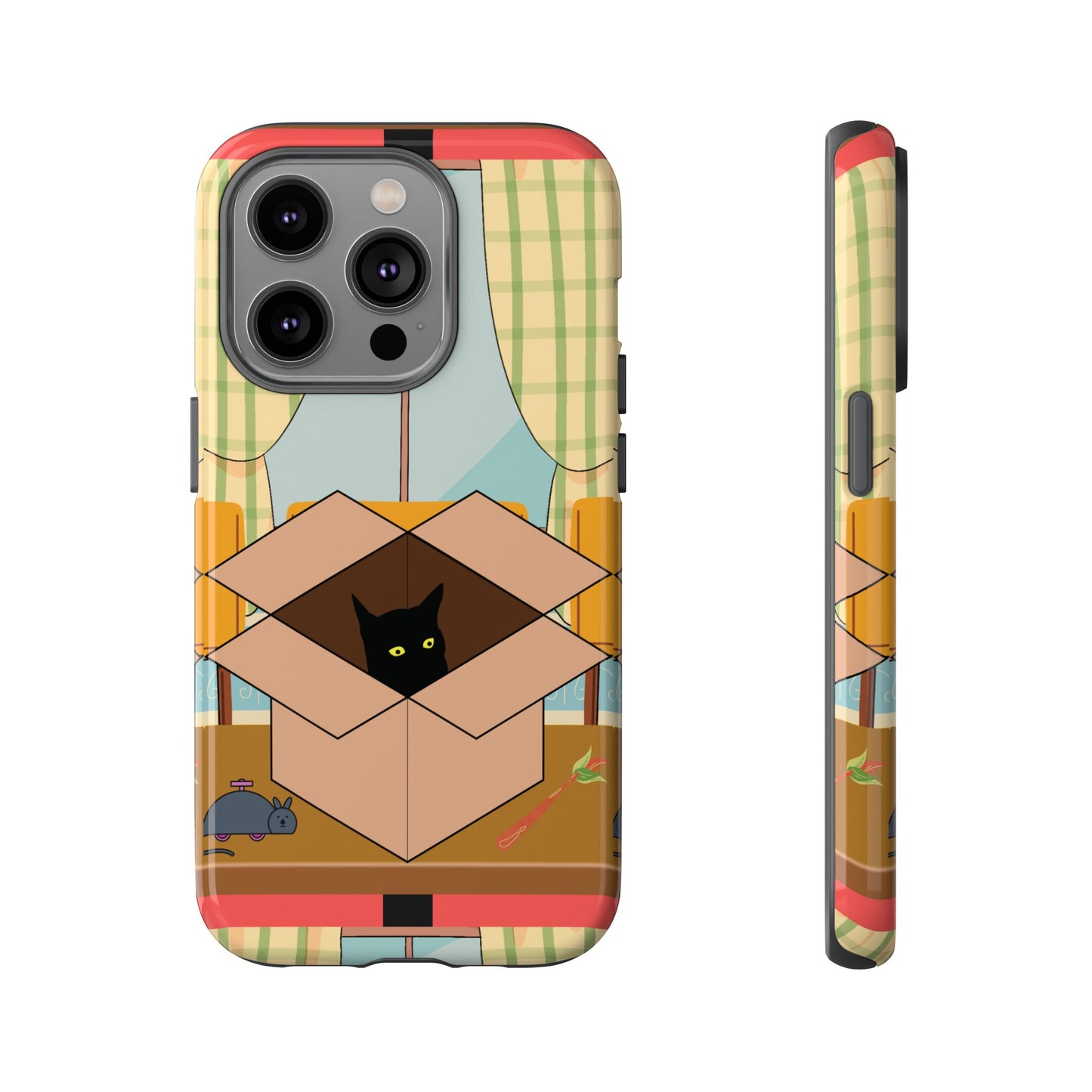 Cat In The Box Phone Case | iPhone 15 Plus/ Pro, 14, 13, 12| Google Pixel 7, Pro, 5| Samsung Galaxy S23 All Major Phone Models