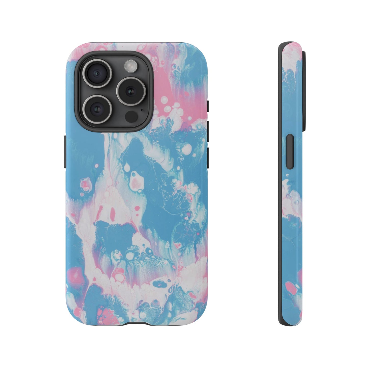 Baby Pink & Blue Resin Inspired Phone Case |iPhone 15 Plus/ Pro, 14, 13, 12|Google Pixel 7, Pro, 5|Samsung Galaxy S23 All Major Phone Models