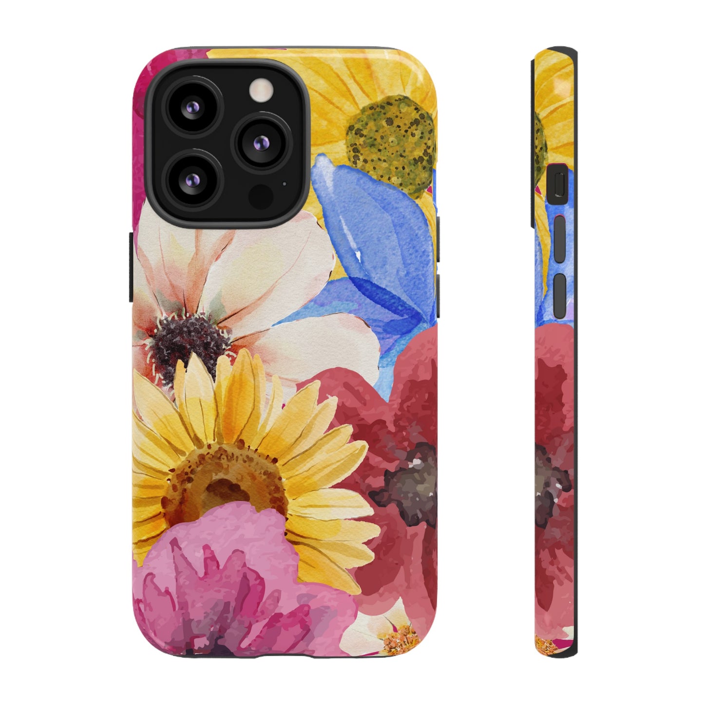 Overlapping Flowers Wallpaper Phone Case | iPhone 15 Plus/ Pro, 14, 13, 12| Google Pixel 7, Pro, 5| Samsung Galaxy S23 All Major Phone Models