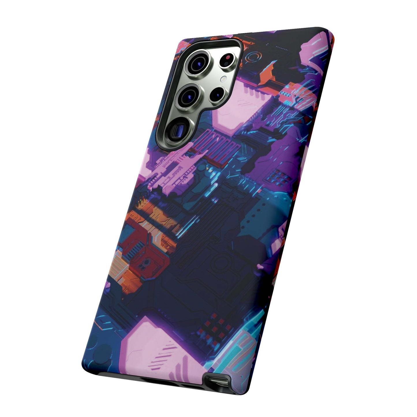 Purple Circuit Board Wallpaper Phone Case | iPhone 15 Plus/ Pro, 14, 13, 12| Google Pixel 7, Pro, 5| Samsung Galaxy S23 All Major Phone Models