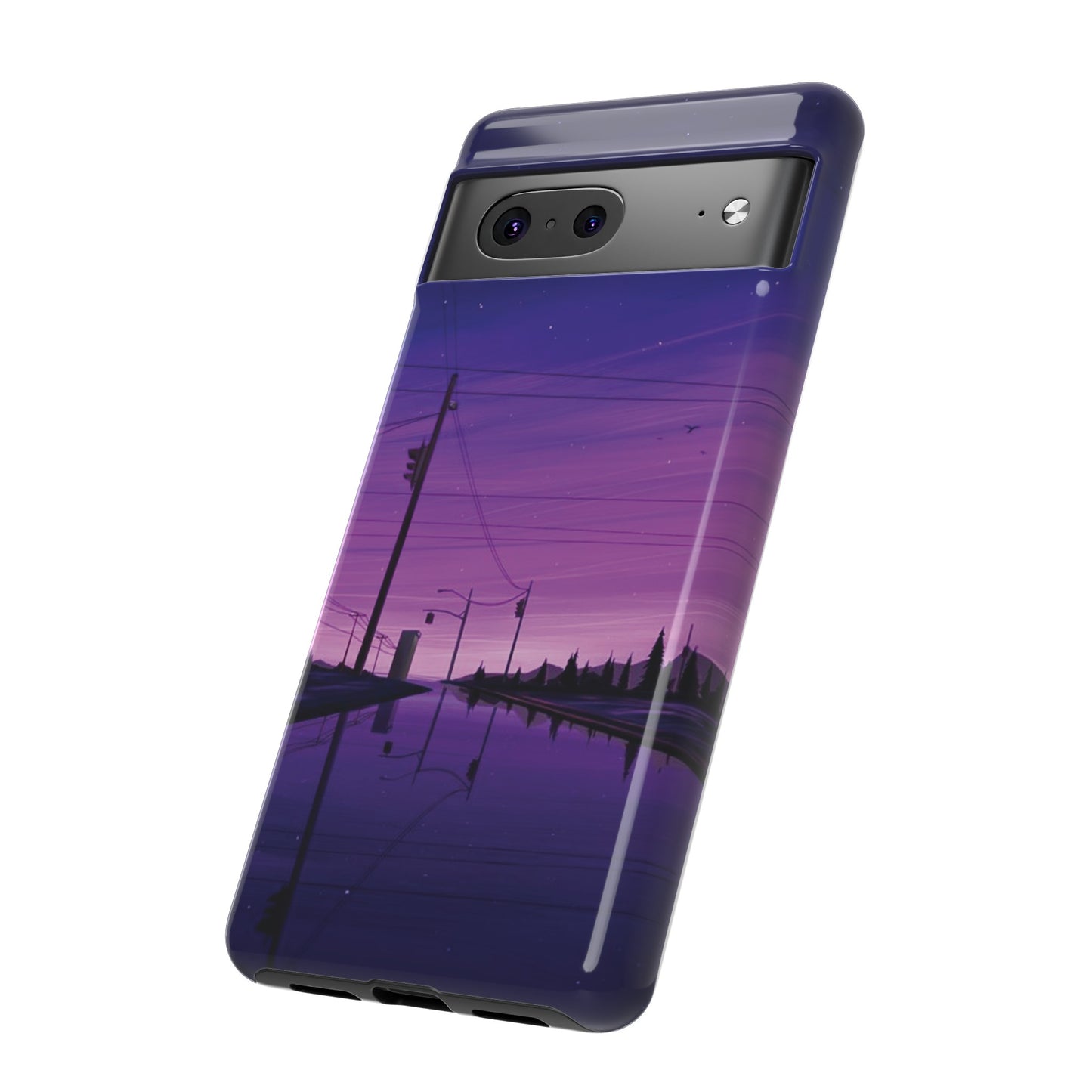 Purple Night Sky Wallpaper Phone Case | iPhone 15 Plus/ Pro, 14, 13, 12| Google Pixel 7, Pro, 5| Samsung Galaxy S23 All Major Phone Models