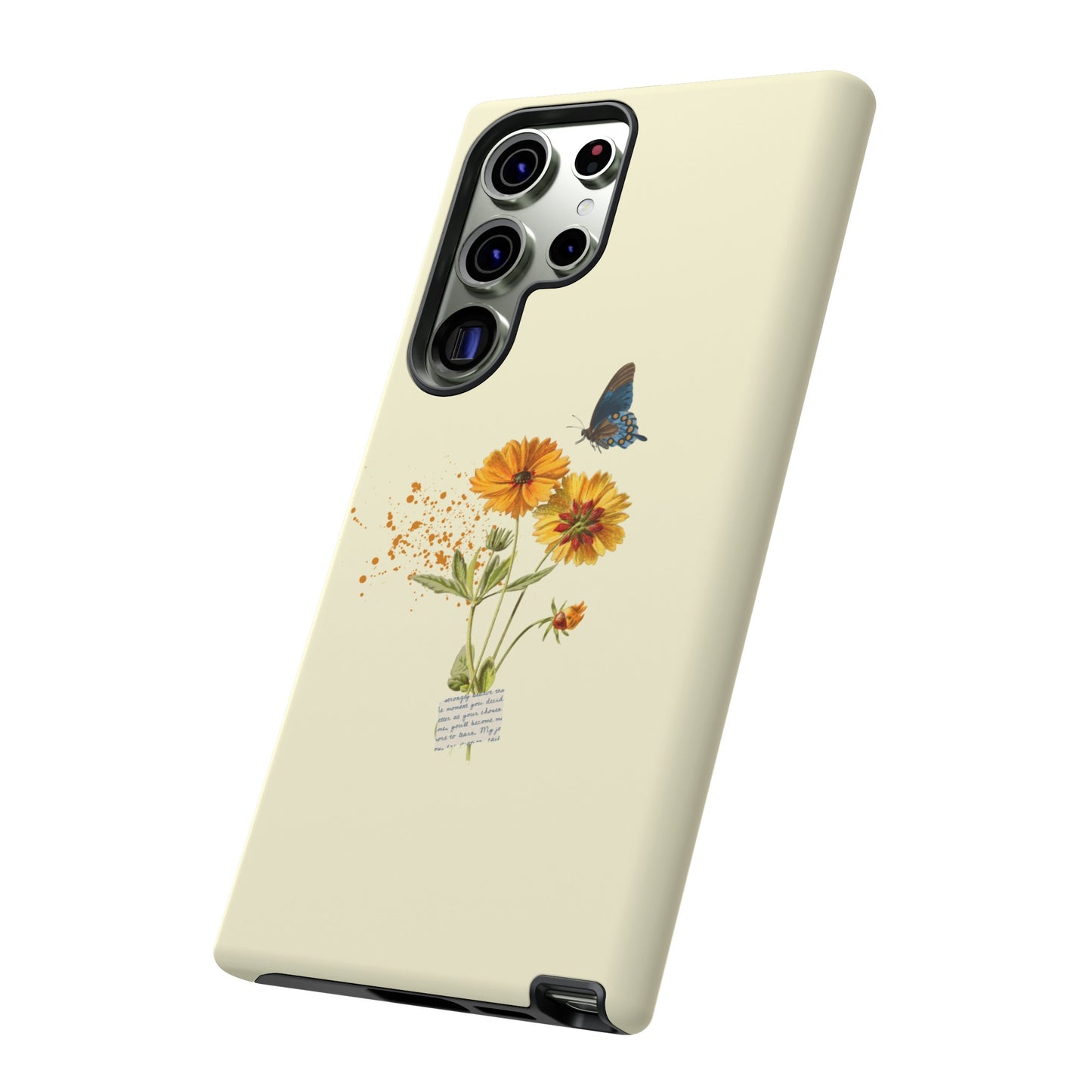 Butterfly Sunflowers Phone Case | iPhone 15 Plus/ Pro, 14, 13, 12| Google Pixel 7, Pro, 5| Samsung Galaxy S23 All Major Phone Models