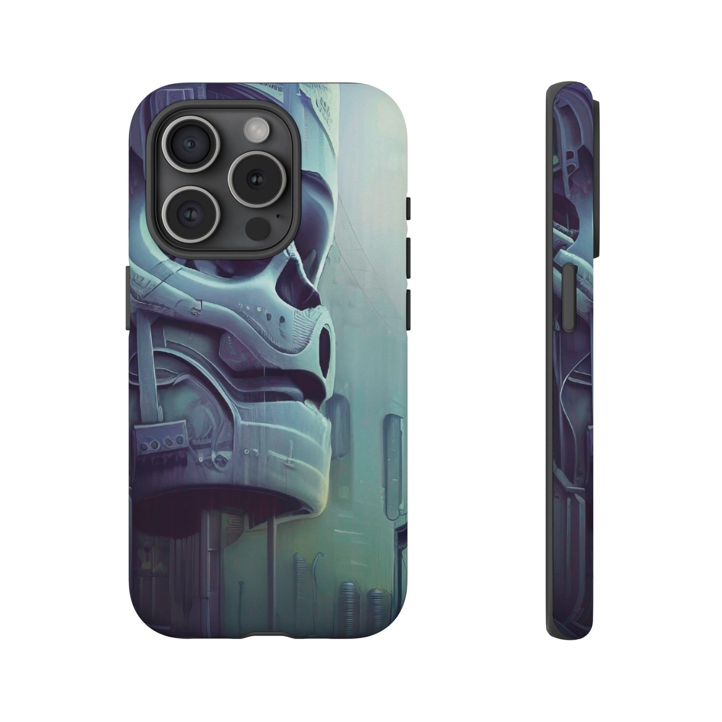 Sci-Fi Skull Wallpaper Phone Case | iPhone 15 Plus/ Pro, 14, 13, 12| Google Pixel 7, Pro, 5| Samsung Galaxy S23 All Major Phone Models