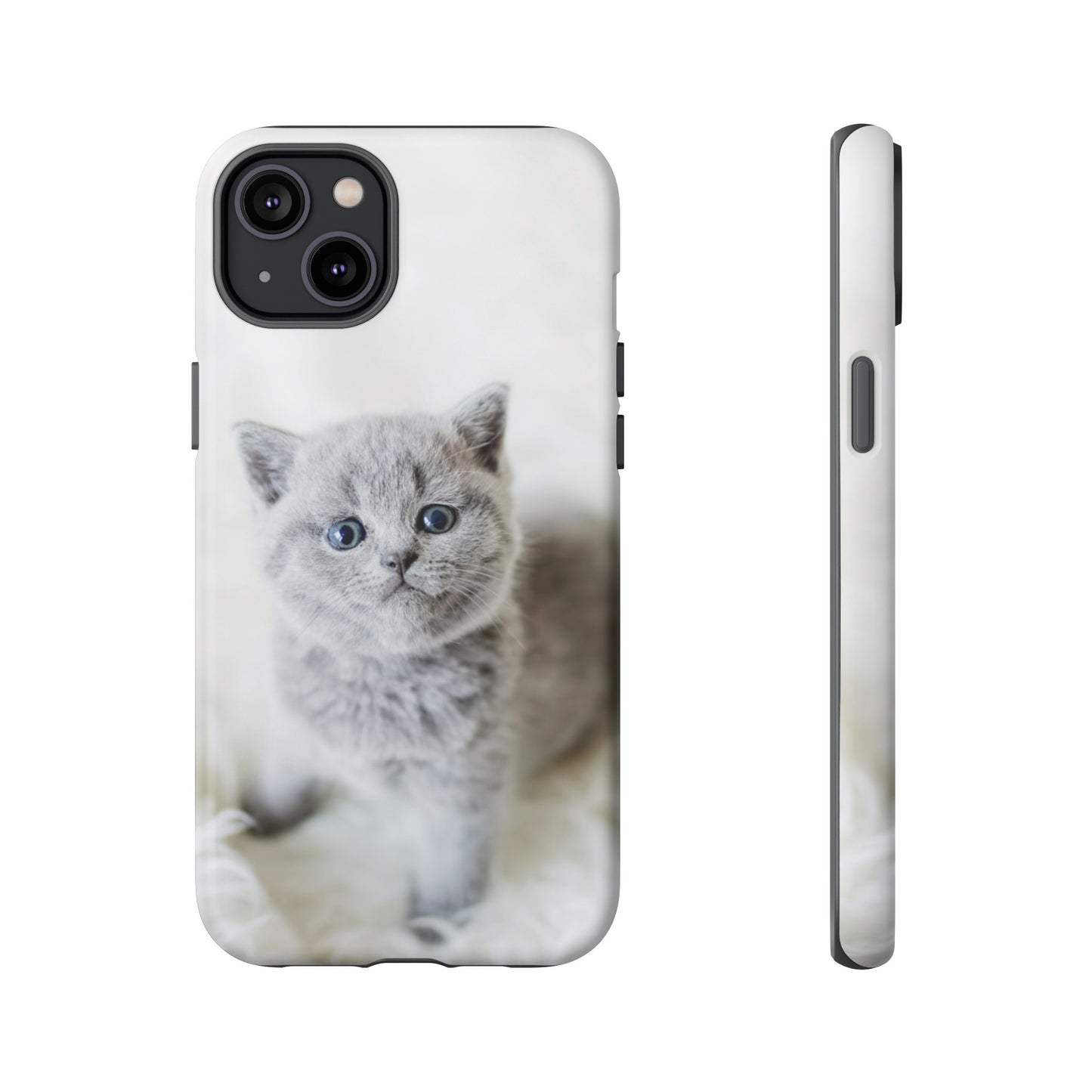 Grey Kitten Wallpaper Phone Case | iPhone 15 Plus/ Pro, 14, 13, 12| Google Pixel 7, Pro, 5| Samsung Galaxy S23 All Major Phone Models