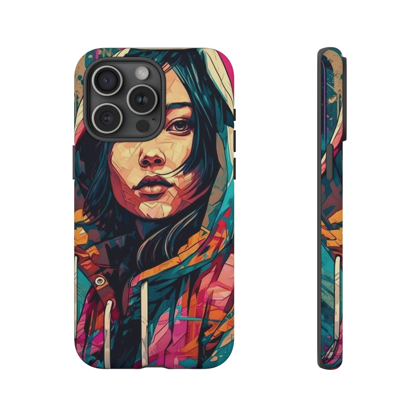 Girl Painting Wallpaper Phone Case | iPhone 15 Plus/ Pro, 14, 13, 12| Google Pixel 7, Pro, 5| Samsung Galaxy S23 All Major Phone Models