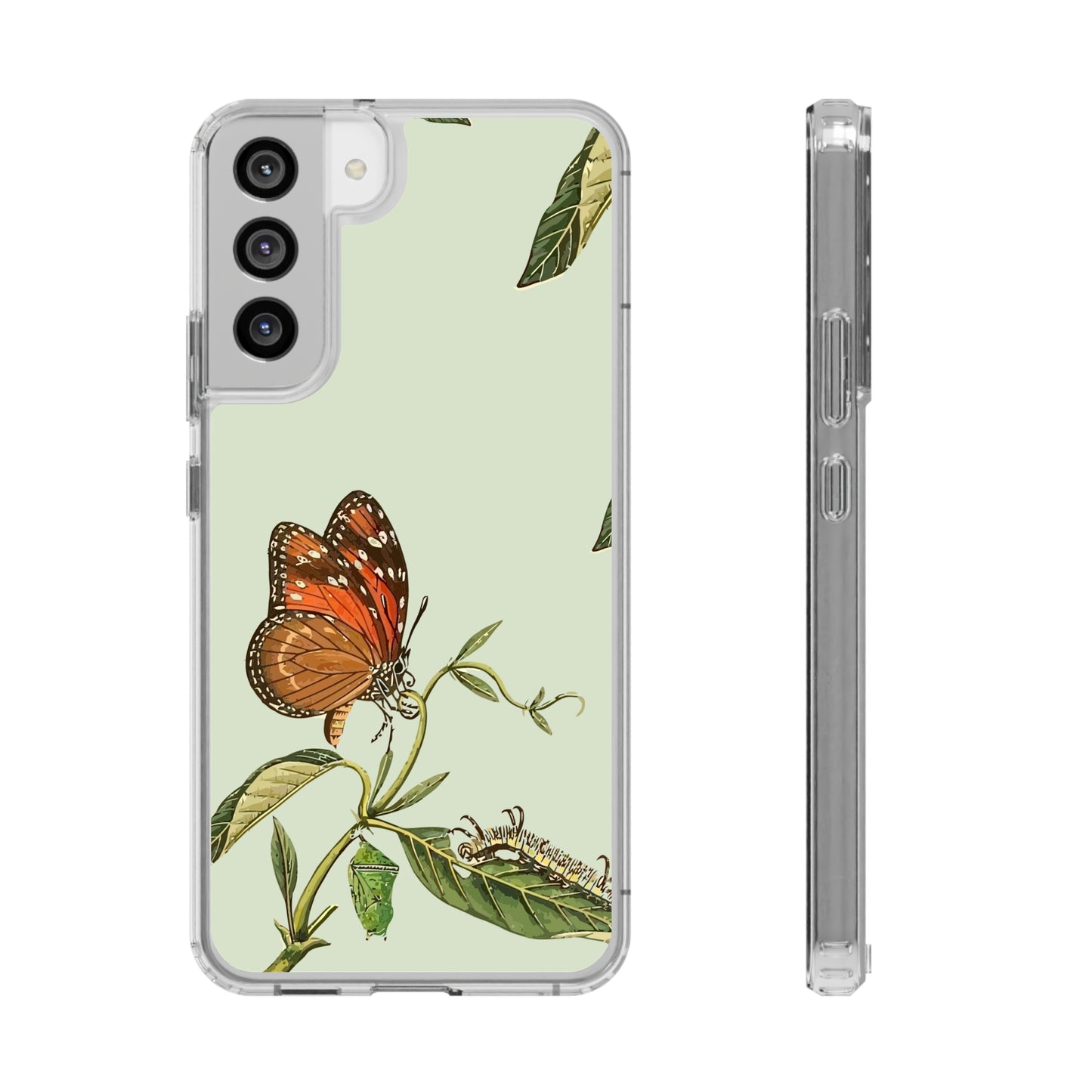 Orange Butterfly Wallpaper Phone Case | iPhone 15 Plus/ Pro, 14, 13, 12| Google Pixel 7, Pro, 5| Samsung Galaxy S23 All Major Phone Models