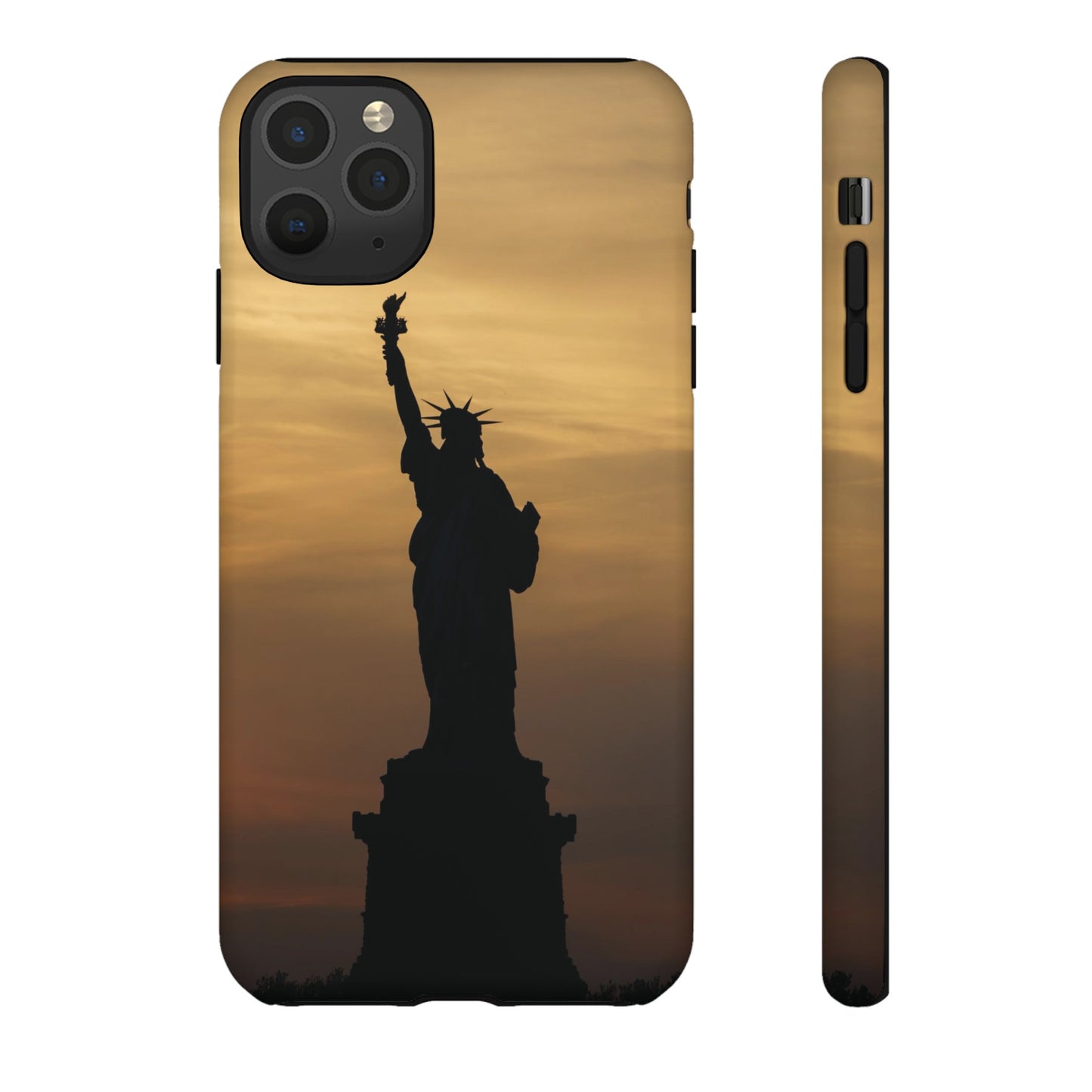 Silhouette Statue Of Liberty Wallpaper Phone Case | iPhone 15 Plus/ Pro, 14, 13, 12| Google Pixel 7, Pro, 5| Samsung Galaxy S23 All Major Phone Models