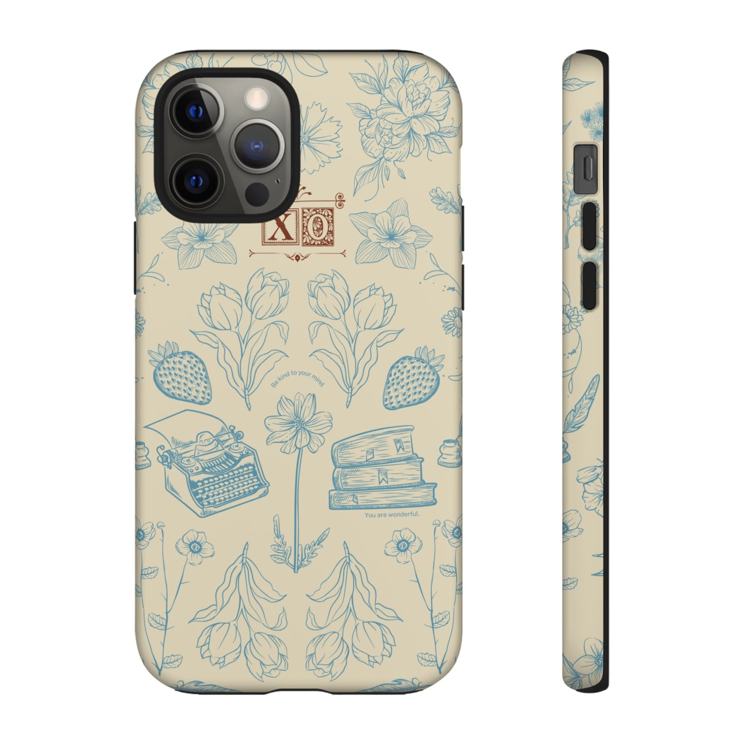 Typewriter Among The Flowers Phone Case | iPhone 15 Plus/ Pro, 14, 13, 12| Google Pixel 7, Pro, 5| Samsung Galaxy S23 All Major Phone Models