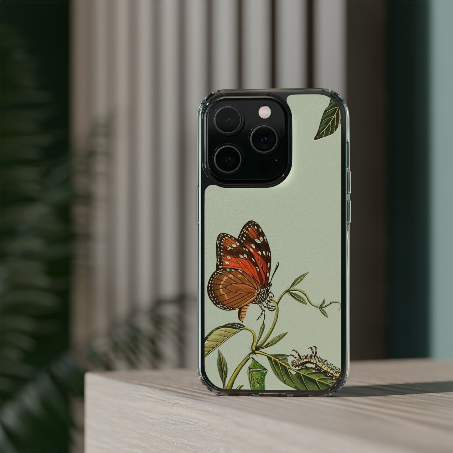 Orange Butterfly Wallpaper Phone Case | iPhone 15 Plus/ Pro, 14, 13, 12| Google Pixel 7, Pro, 5| Samsung Galaxy S23 All Major Phone Models