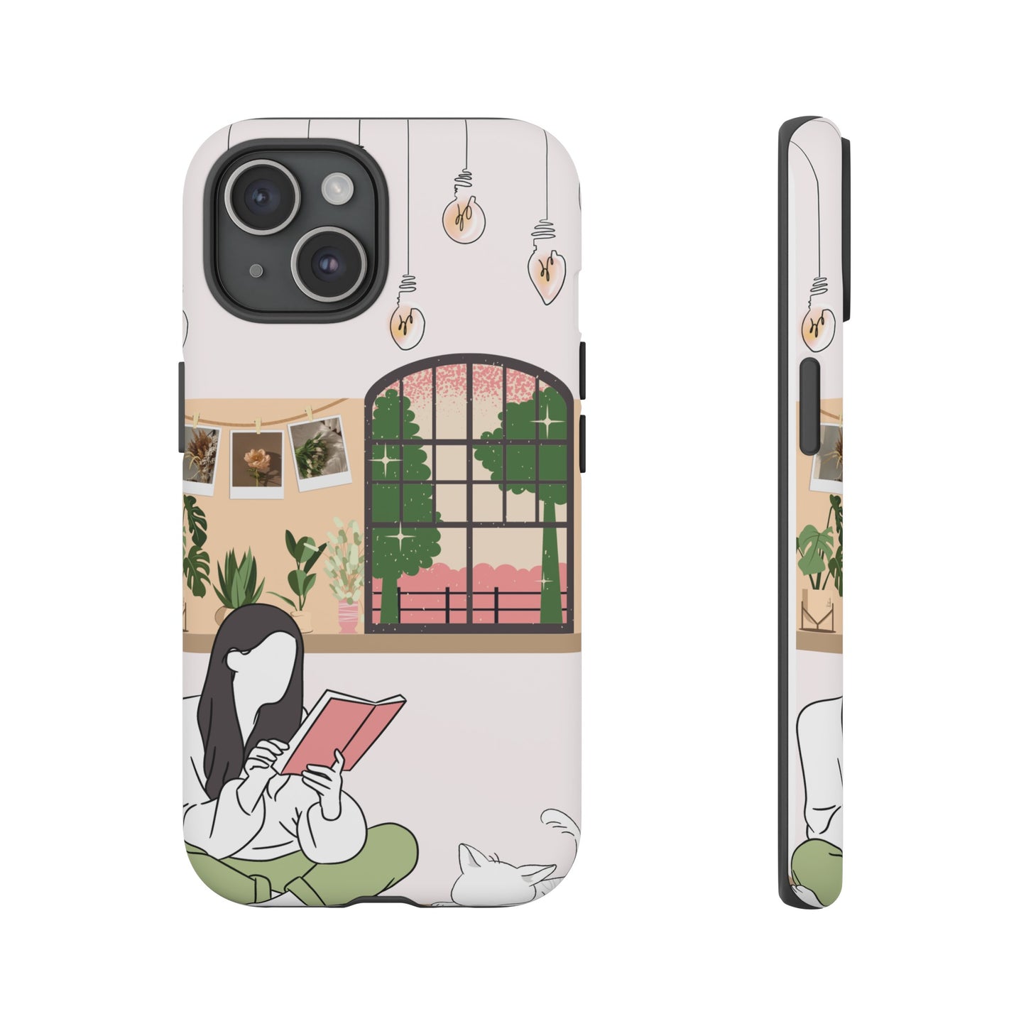 Girl and Cat Wallpaper Phone Case | iPhone 15 Plus/ Pro, 14, 13, 12| Google Pixel 7, Pro, 5| Samsung Galaxy S23 All Major Phone Models