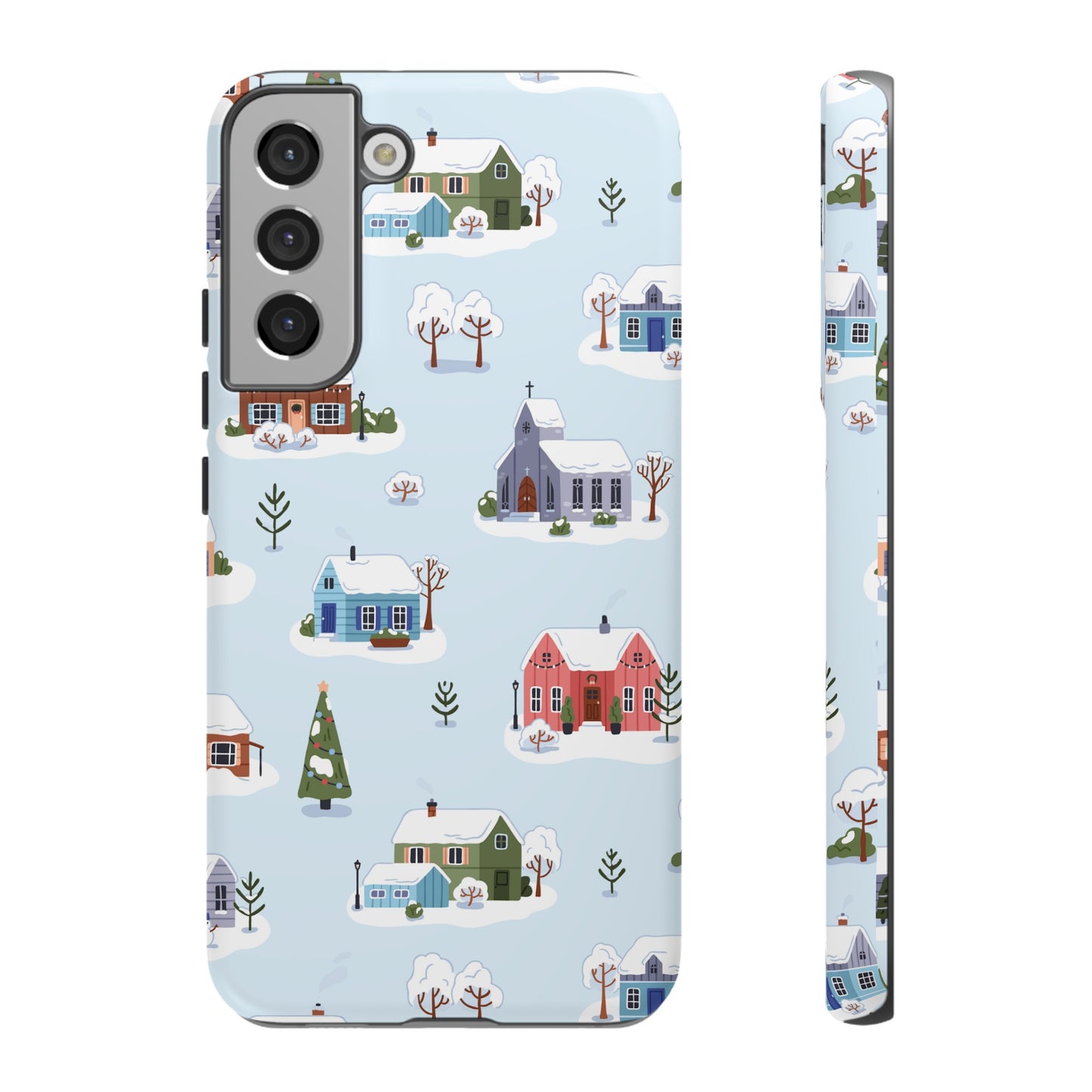 Snowy Merry Christmas Wallpaper Phone Case | iPhone 15 Plus/ Pro, 14, 13, 12| Google Pixel 7, Pro, 5| Samsung Galaxy S23 All Major Phone Models