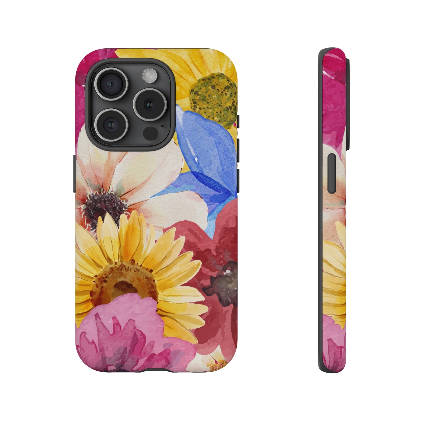 Overlapping Flowers Wallpaper Phone Case | iPhone 15 Plus/ Pro, 14, 13, 12| Google Pixel 7, Pro, 5| Samsung Galaxy S23 All Major Phone Models