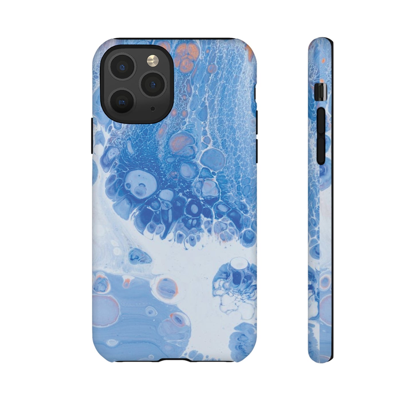 Blue and White Resin Inspired Phone Case |iPhone 15 Plus/ Pro, 14, 13, 12| Google Pixel 7, Pro, 5| Samsung Galaxy S23 All Major Phone Models