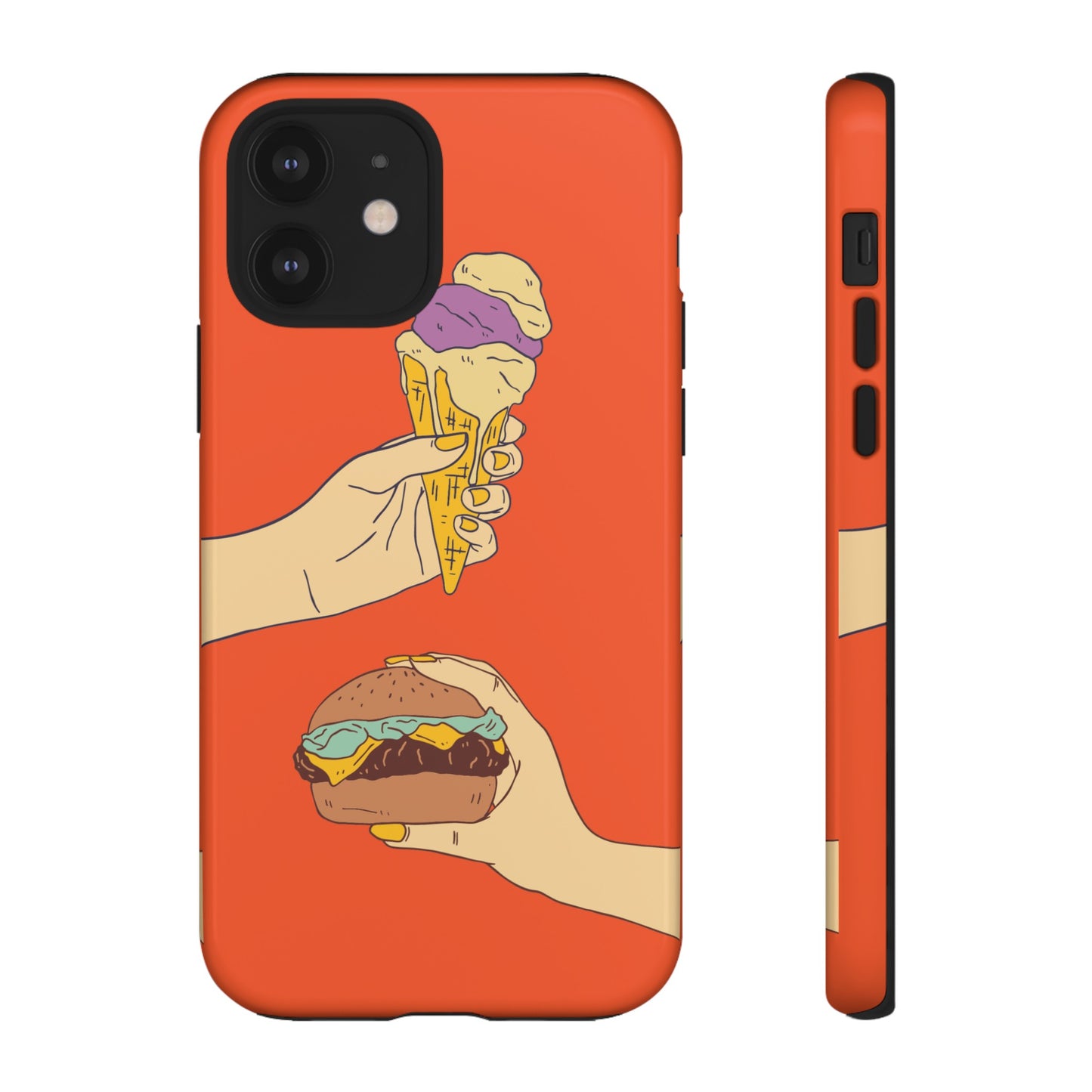 IceCream Or Hamburger? Phone Case | iPhone 15 Plus/ Pro, 14, 13, 12| Google Pixel 7, Pro, 5| Samsung Galaxy S23 All Major Phone Models