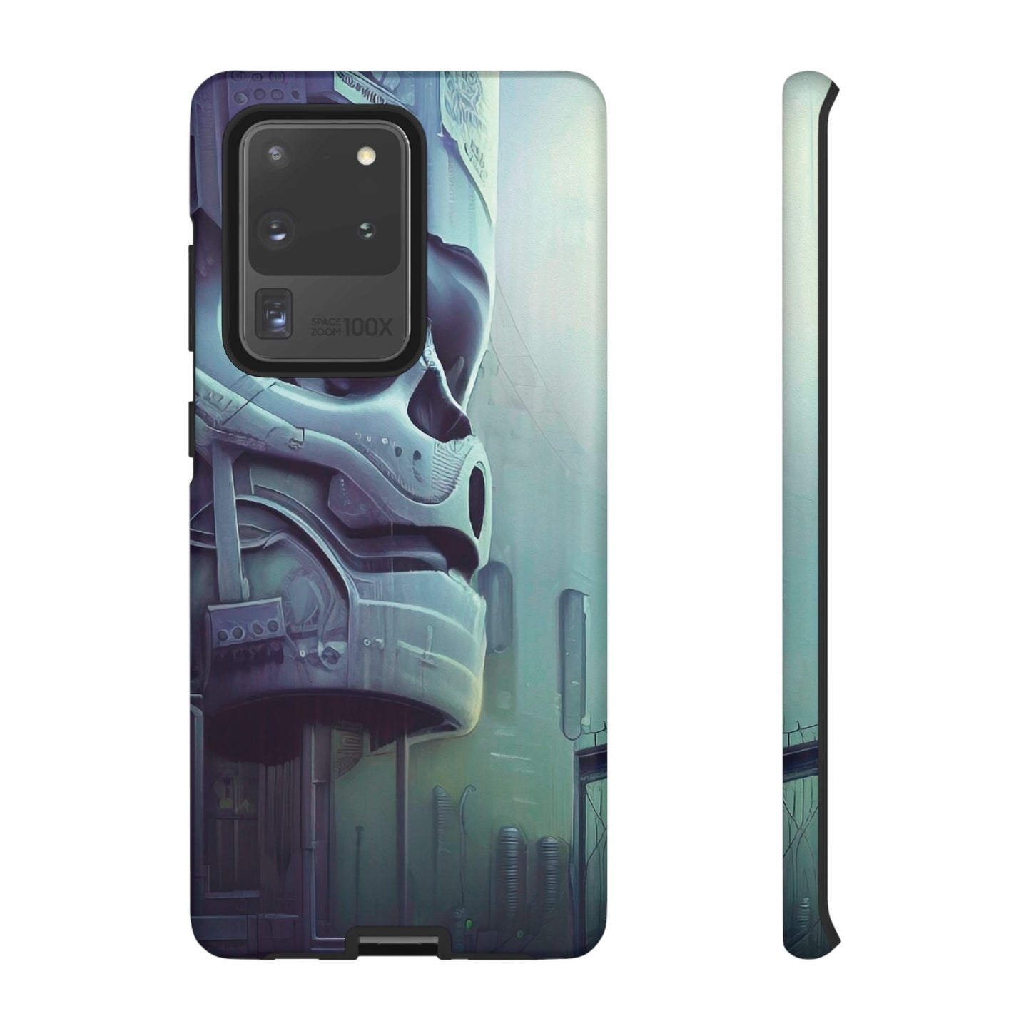 Sci-Fi Skull Wallpaper Phone Case | iPhone 15 Plus/ Pro, 14, 13, 12| Google Pixel 7, Pro, 5| Samsung Galaxy S23 All Major Phone Models