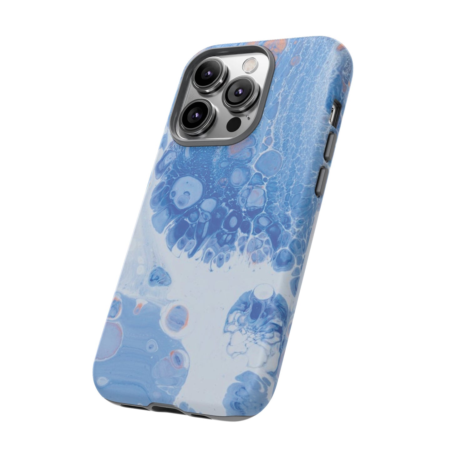 Blue and White Resin Inspired Phone Case |iPhone 15 Plus/ Pro, 14, 13, 12| Google Pixel 7, Pro, 5| Samsung Galaxy S23 All Major Phone Models