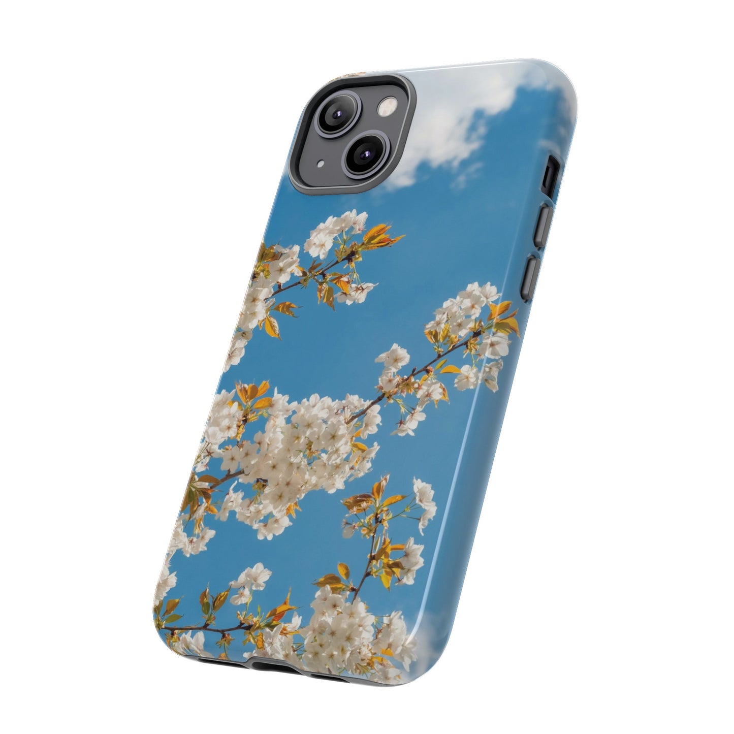 White Blossom Wallpaper Phone Case | iPhone 15 Plus/ Pro, 14, 13, 12| Google Pixel 7, Pro, 5| Samsung Galaxy S23 All Major Phone Models