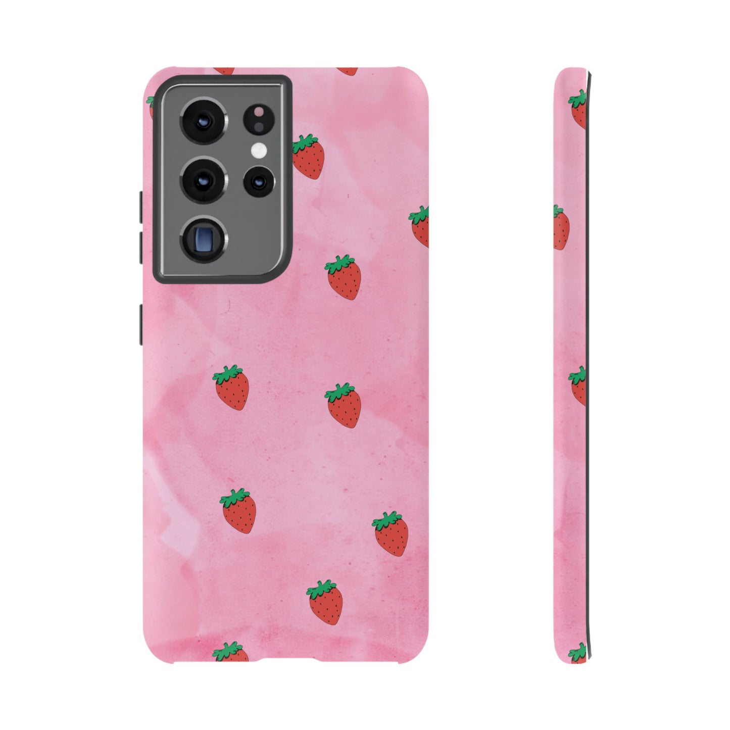 Strawberry Wallpaper Phone Case | iPhone 15 Plus/ Pro, 14, 13, 12| Google Pixel 7, Pro, 5| Samsung Galaxy S23 All Major Phone Models