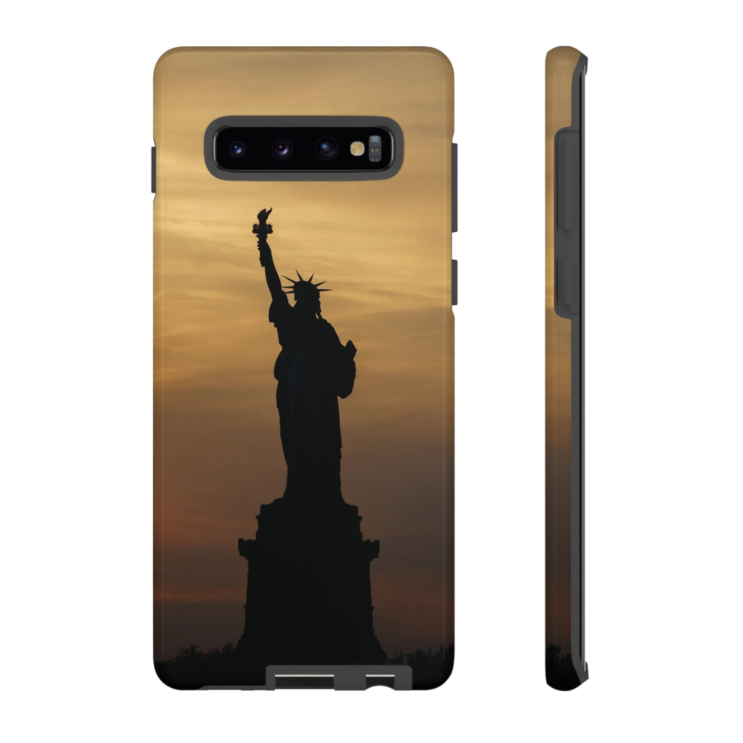 Silhouette Statue Of Liberty Wallpaper Phone Case | iPhone 15 Plus/ Pro, 14, 13, 12| Google Pixel 7, Pro, 5| Samsung Galaxy S23 All Major Phone Models