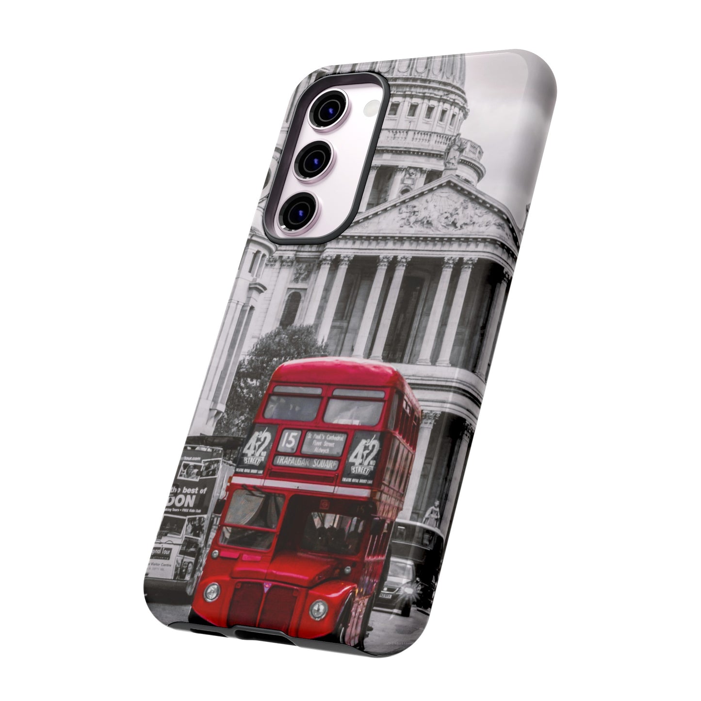 London Bus Wallpaper Phone Case | iPhone 15 Plus/ Pro, 14, 13, 12| Google Pixel 7, Pro, 5| Samsung Galaxy S23 All Major Phone Models