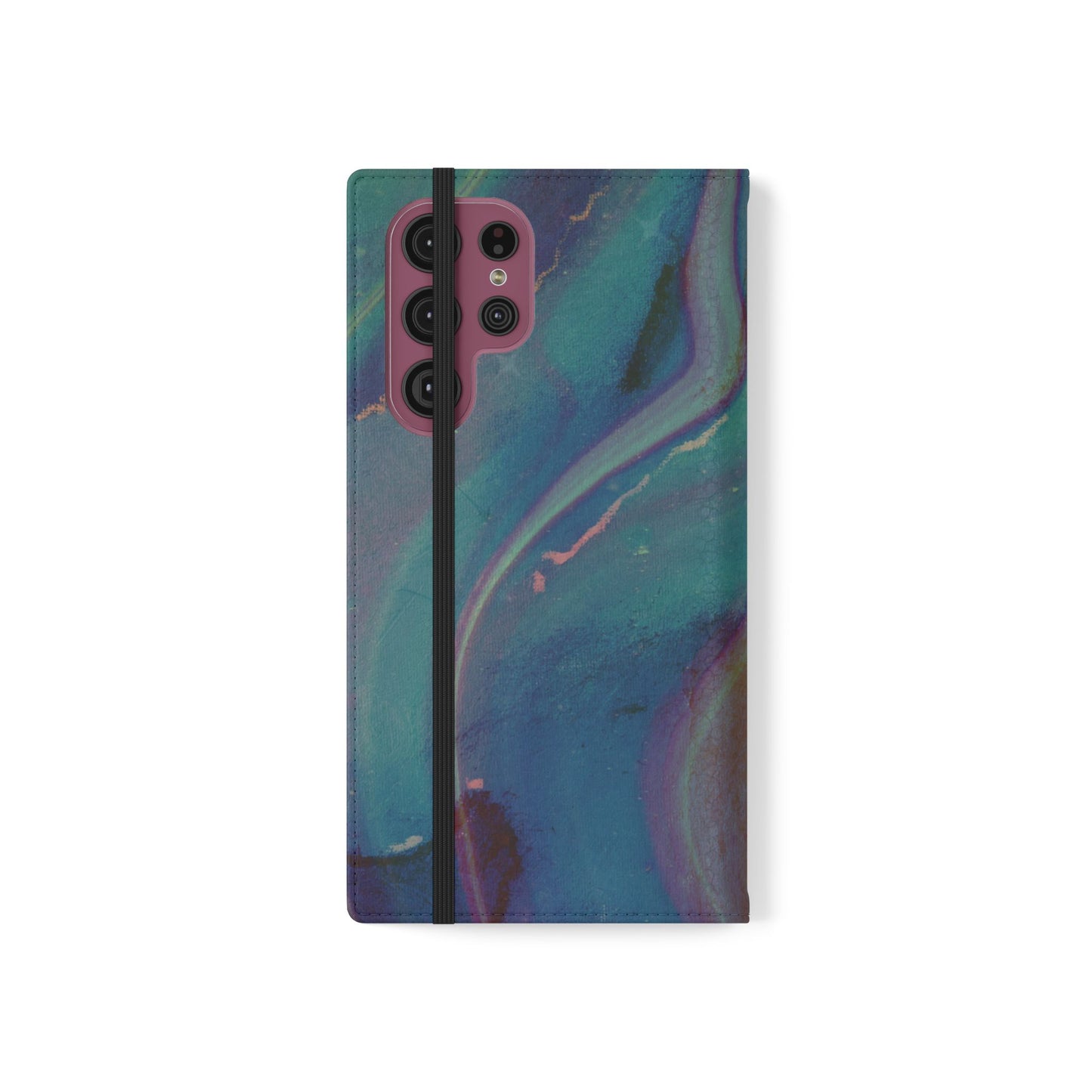 Abstract Resin Swirl Folio Flip Case | Credit Card Holder| iPhone 13, 12, 11| Samsung S22 & S21