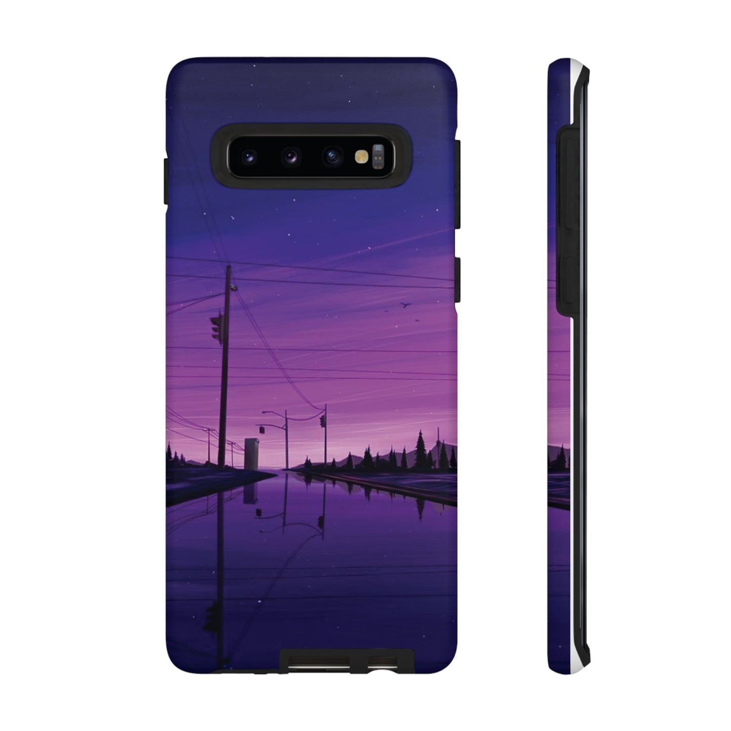 Purple Night Sky Wallpaper Phone Case | iPhone 15 Plus/ Pro, 14, 13, 12| Google Pixel 7, Pro, 5| Samsung Galaxy S23 All Major Phone Models