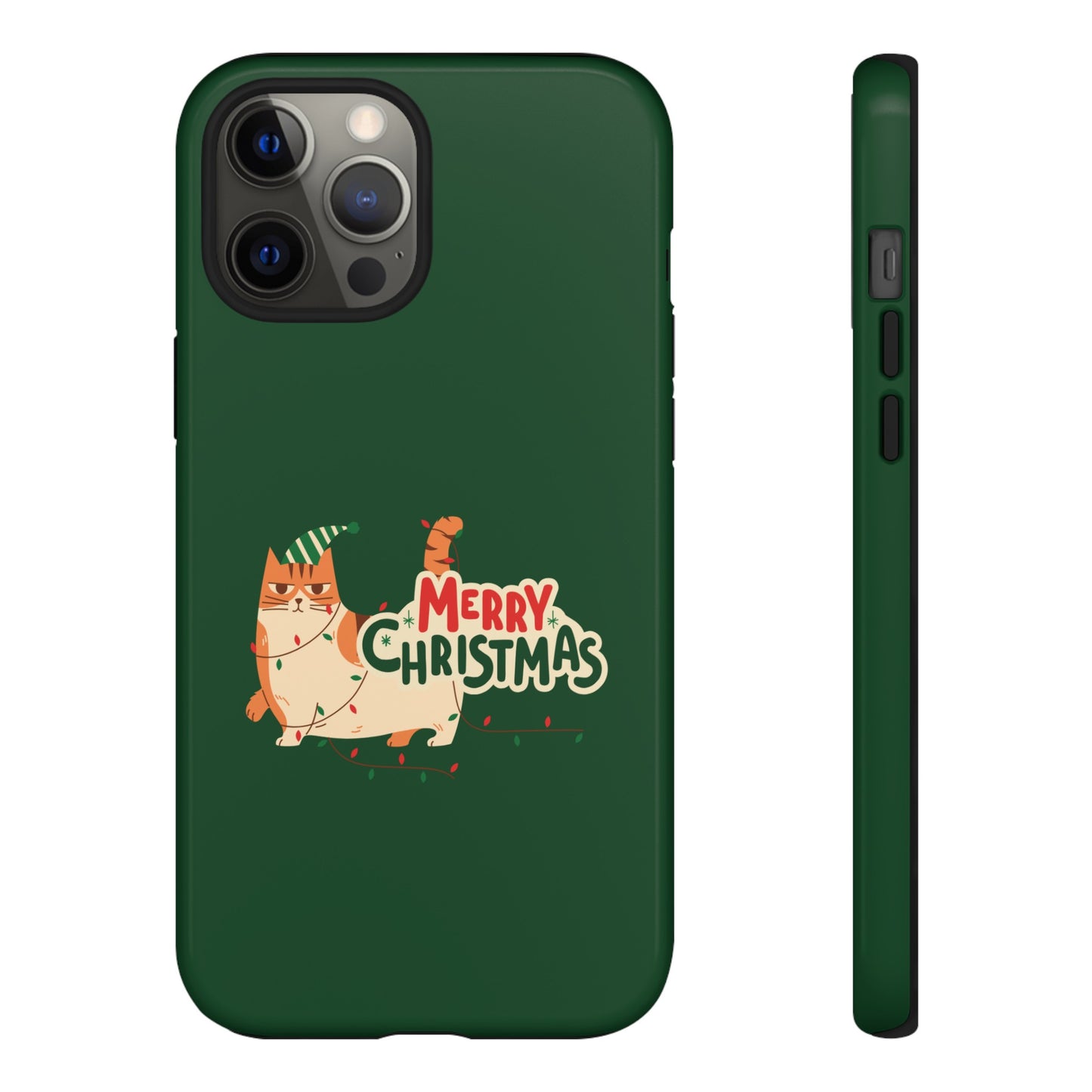 Cat Merry Christmas Phone Case | iPhone 15 Plus/ Pro, 14, 13, 12| Google Pixel 7, Pro, 5| Samsung Galaxy S23 All Major Phone Models