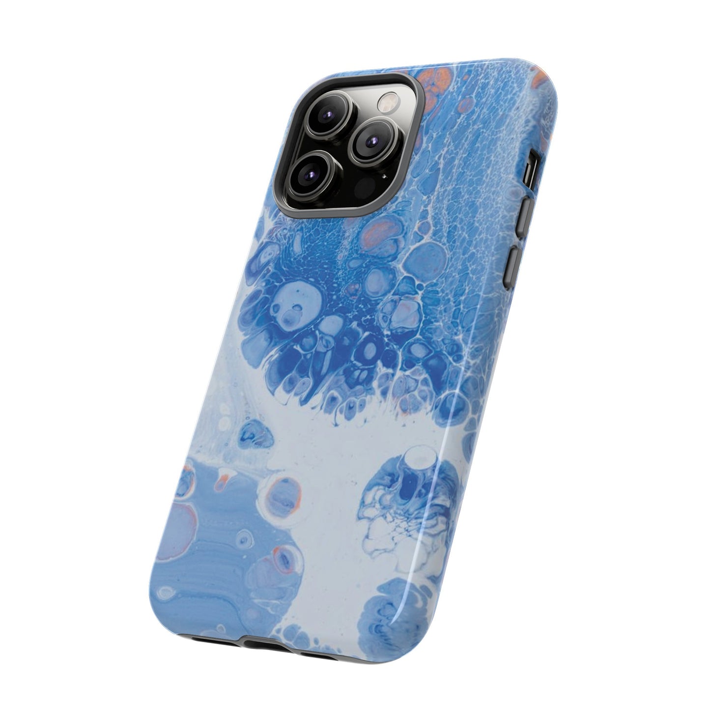 Blue and White Resin Inspired Phone Case |iPhone 15 Plus/ Pro, 14, 13, 12| Google Pixel 7, Pro, 5| Samsung Galaxy S23 All Major Phone Models