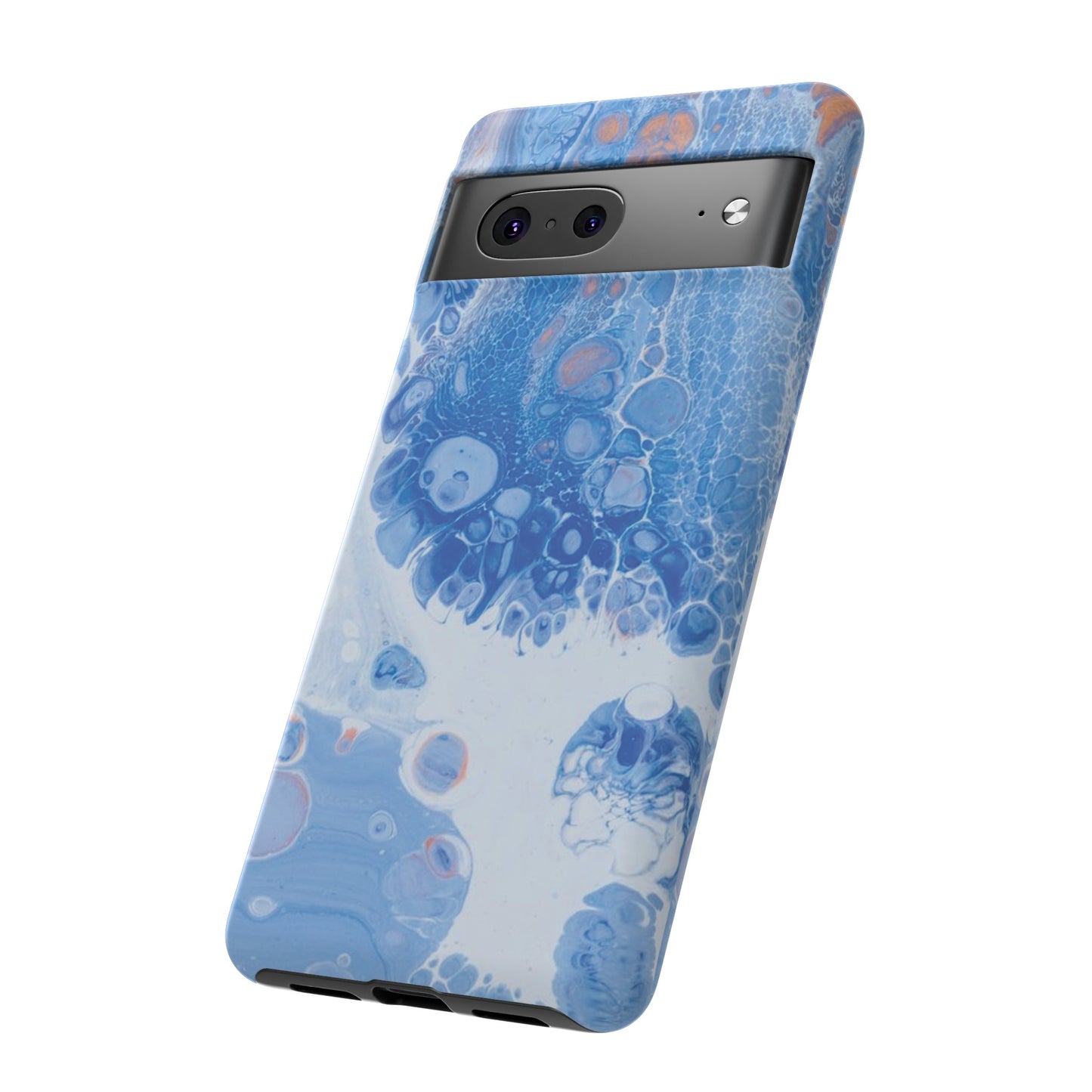 Blue and White Resin Inspired Phone Case |iPhone 15 Plus/ Pro, 14, 13, 12| Google Pixel 7, Pro, 5| Samsung Galaxy S23 All Major Phone Models