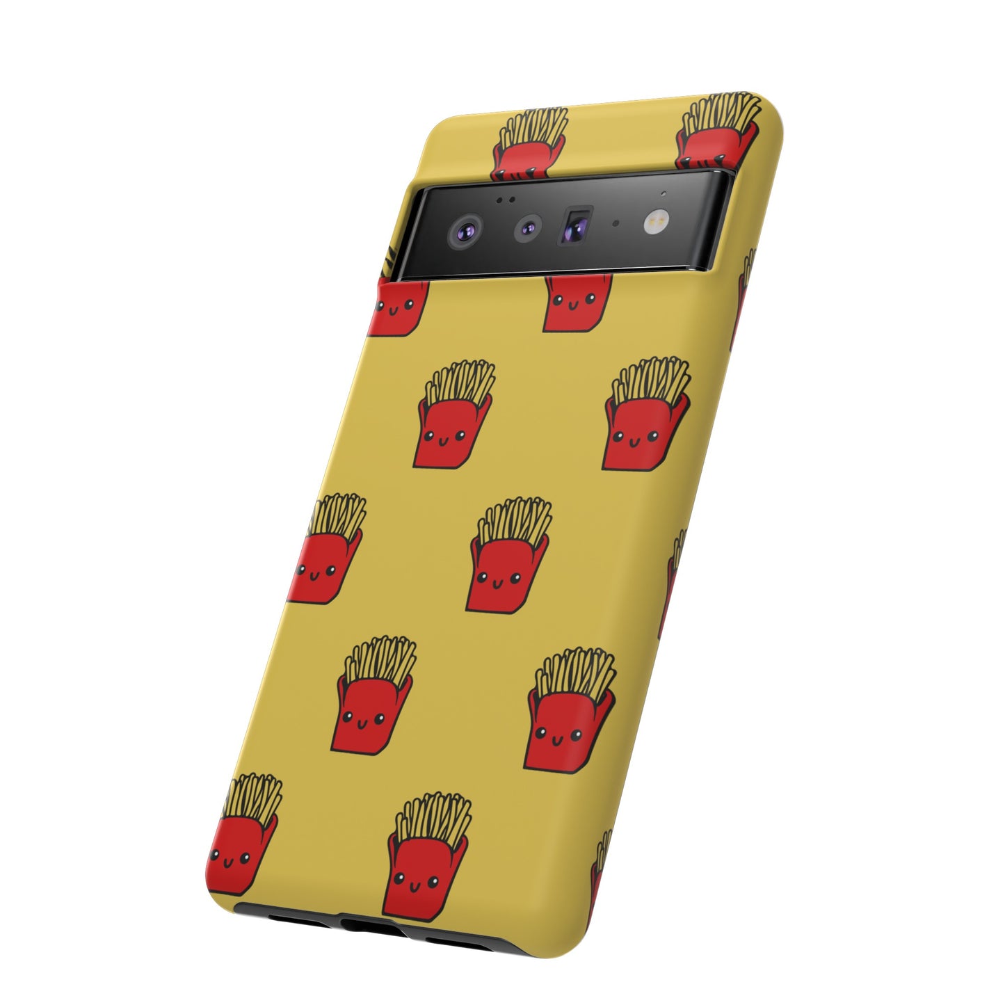 Smiling Fries Wallpaper Phone Case | iPhone 15 Plus/ Pro, 14, 13, 12| Google Pixel 7, Pro, 5| Samsung Galaxy S23 All Major Phone Models