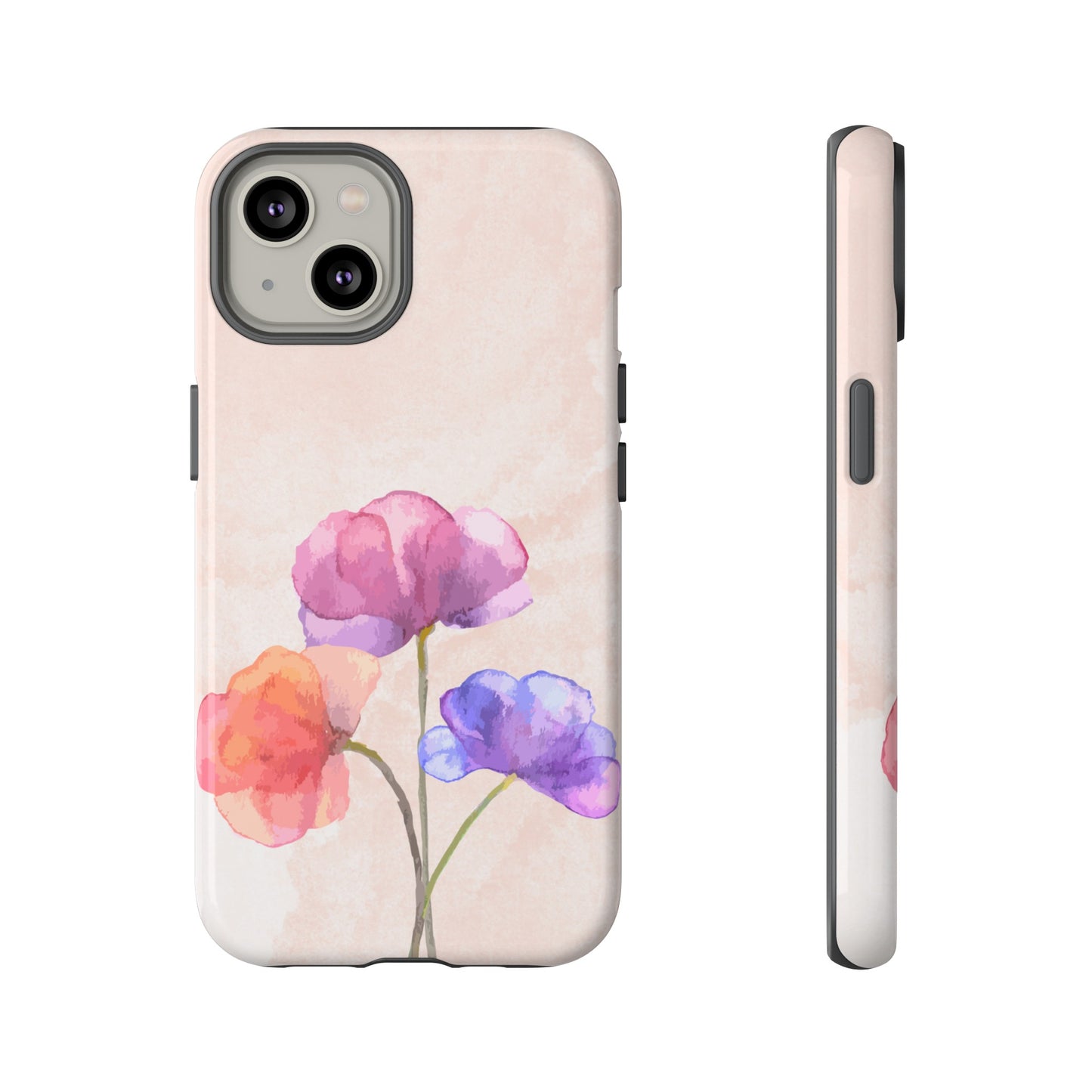 Three Flowers Wallpaper Phone Case | iPhone 15 Plus/ Pro, 14, 13, 12| Google Pixel 7, Pro, 5| Samsung Galaxy S23 All Major Phone Models