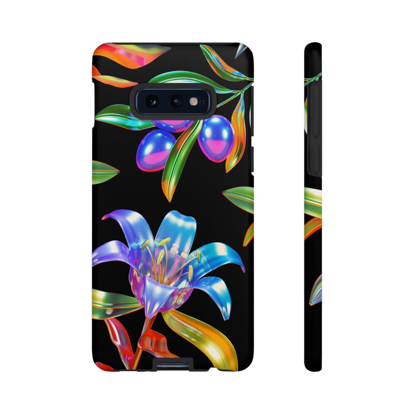 Metallic Flowers Phone Case | iPhone 15 Plus/ Pro, 14, 13, 12| Google Pixel 7, Pro, 5| Samsung Galaxy S23 All Major Phone Models