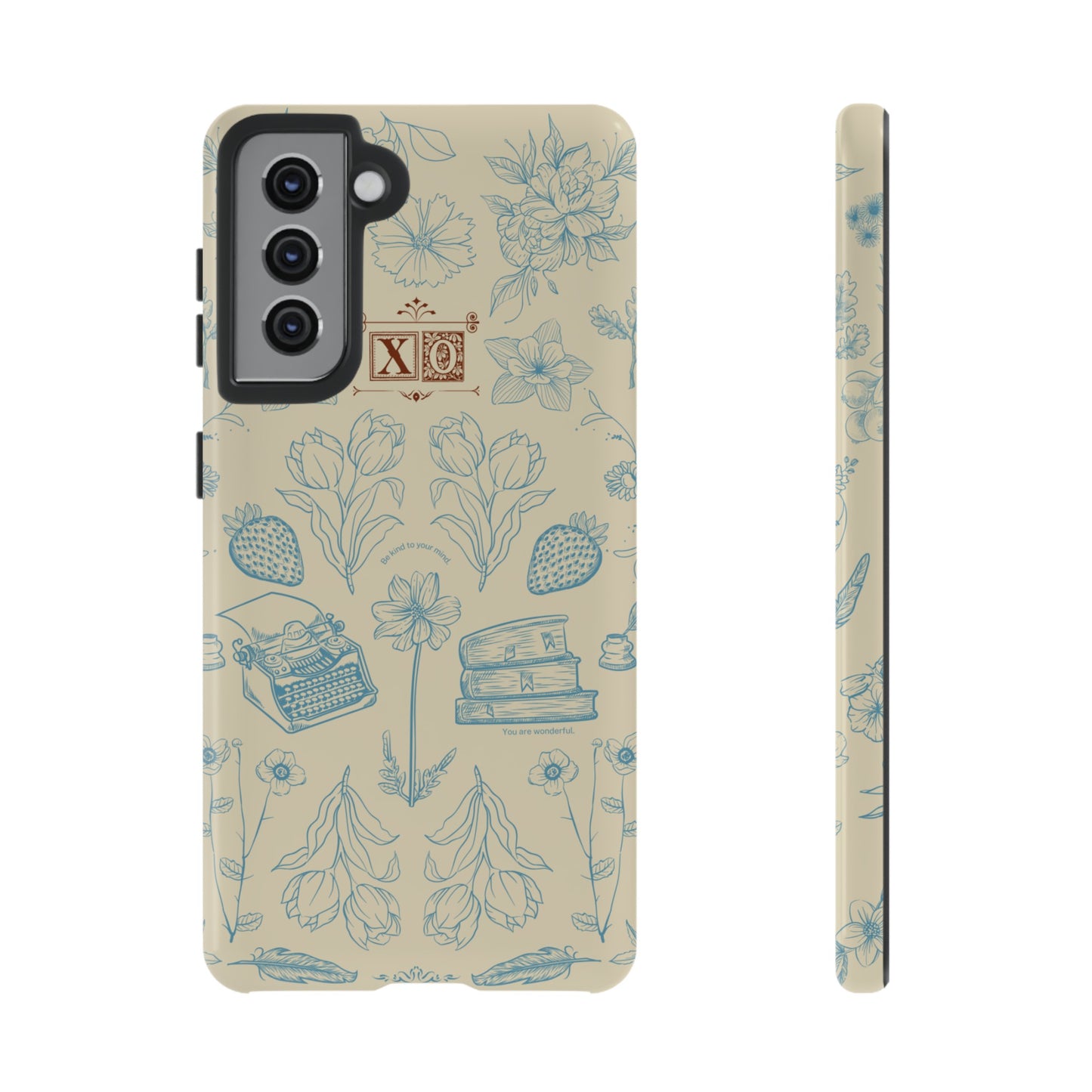 Typewriter Among The Flowers Phone Case | iPhone 15 Plus/ Pro, 14, 13, 12| Google Pixel 7, Pro, 5| Samsung Galaxy S23 All Major Phone Models