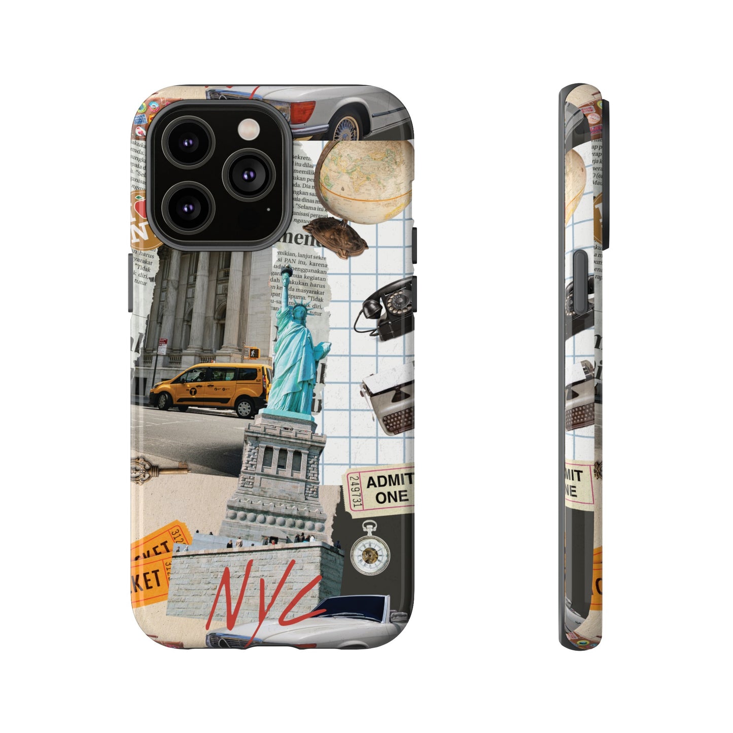 New York City Collage Wallpaper Phone Case | iPhone 15 Plus/ Pro, 14, 13, 12| Google Pixel 7, Pro, 5| Samsung Galaxy S23 All Major Phone Models