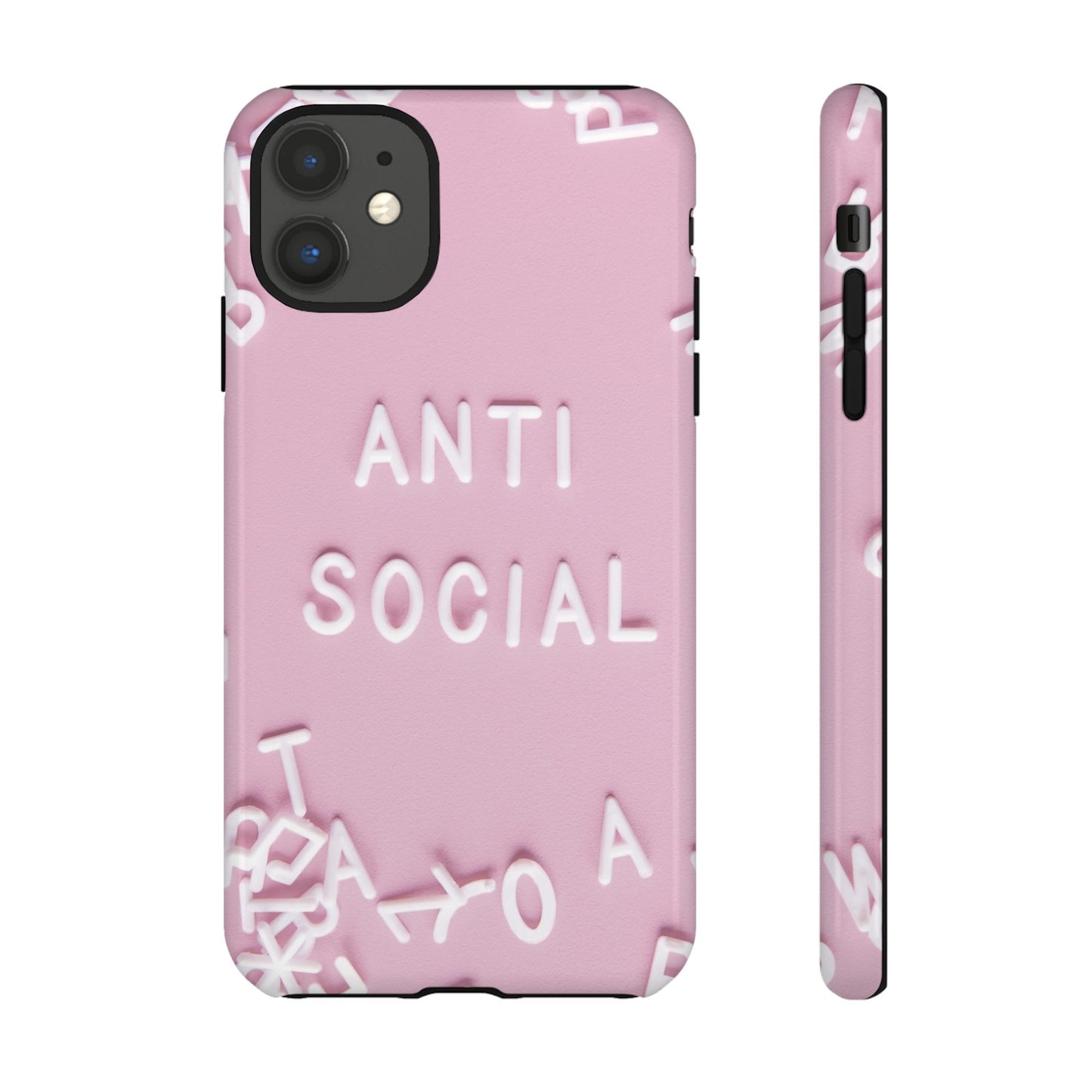 Anti Social Phone Case | iPhone 15 Plus/ Pro, 14, 13, 12| Google Pixel 7, Pro, 5| Samsung Galaxy S23 All Major Phone Models